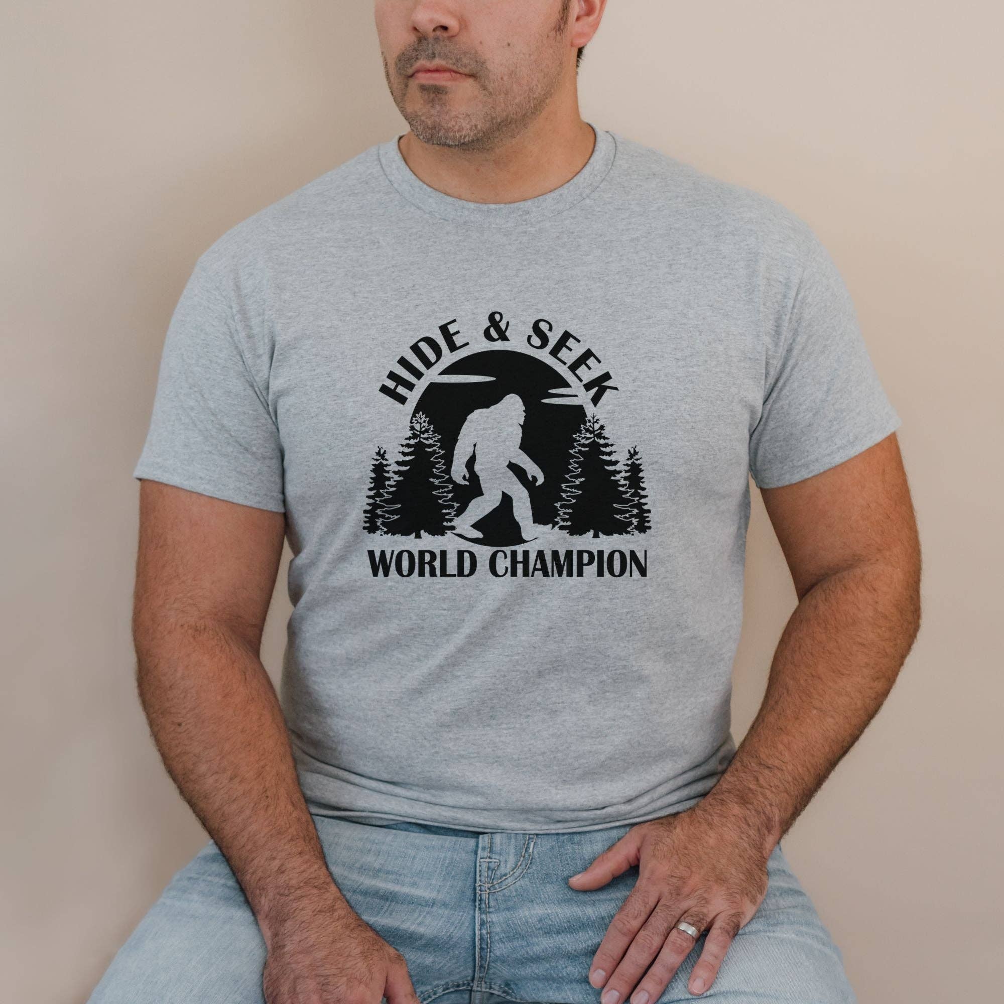 Bigfoot Camping Shirt For Men, Sasquatch *Unisex Fit*123 Hoodie, Sweatshirt | PodTeesHub.com