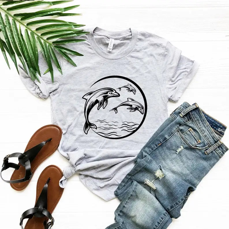 Dolphin T-Shirt Hoodie, Sweatshirt | PodTeesHub.com