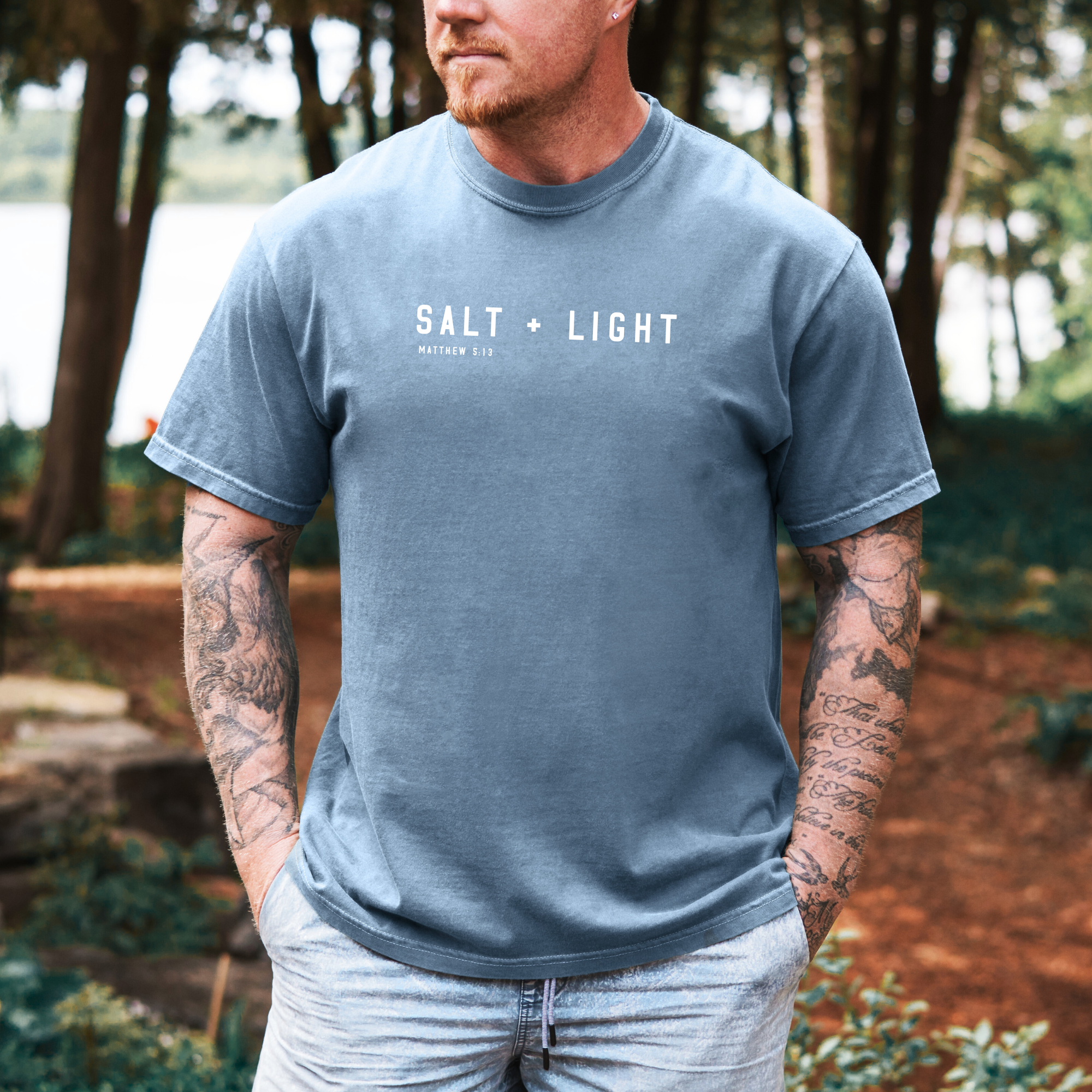Salt and Light Father's Day Christian Men's Graphic T-Shirt Hoodie, Sweatshirt | PodTeesHub.com
