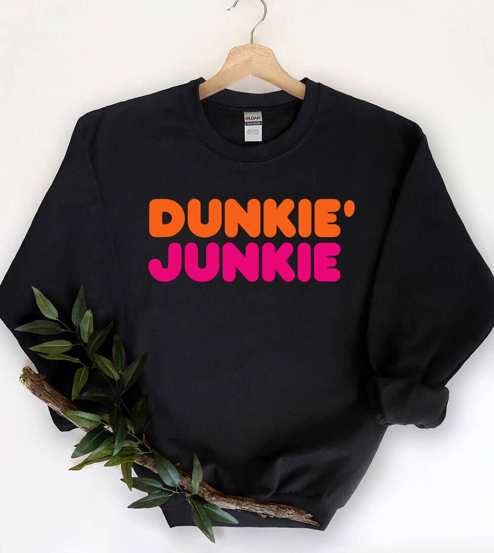 Dunkie Junkie -  Funny Sweatshirt T-Shirts, Hoodie | PodTeesHub.com