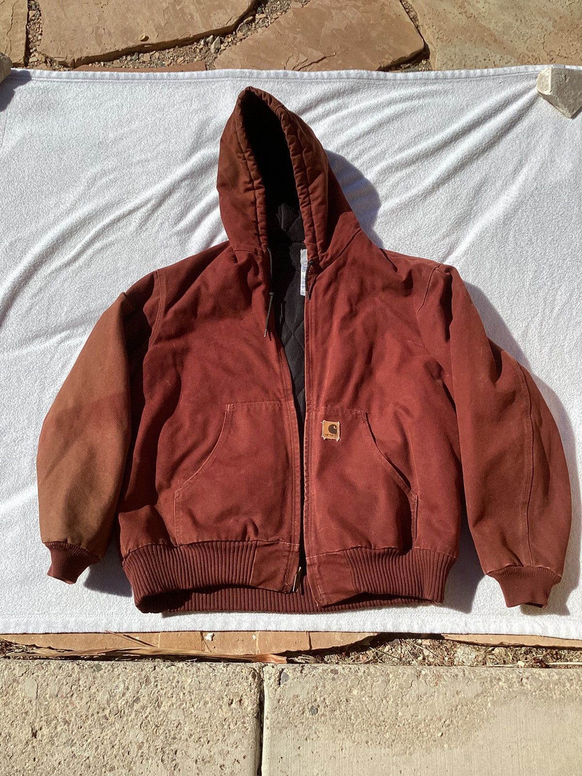 Vtg Carhartt Outerwear Clay Zipup Hoodie Coat Quilted Lining T-Shirts, Sweatshirt | PodTeesHub.com