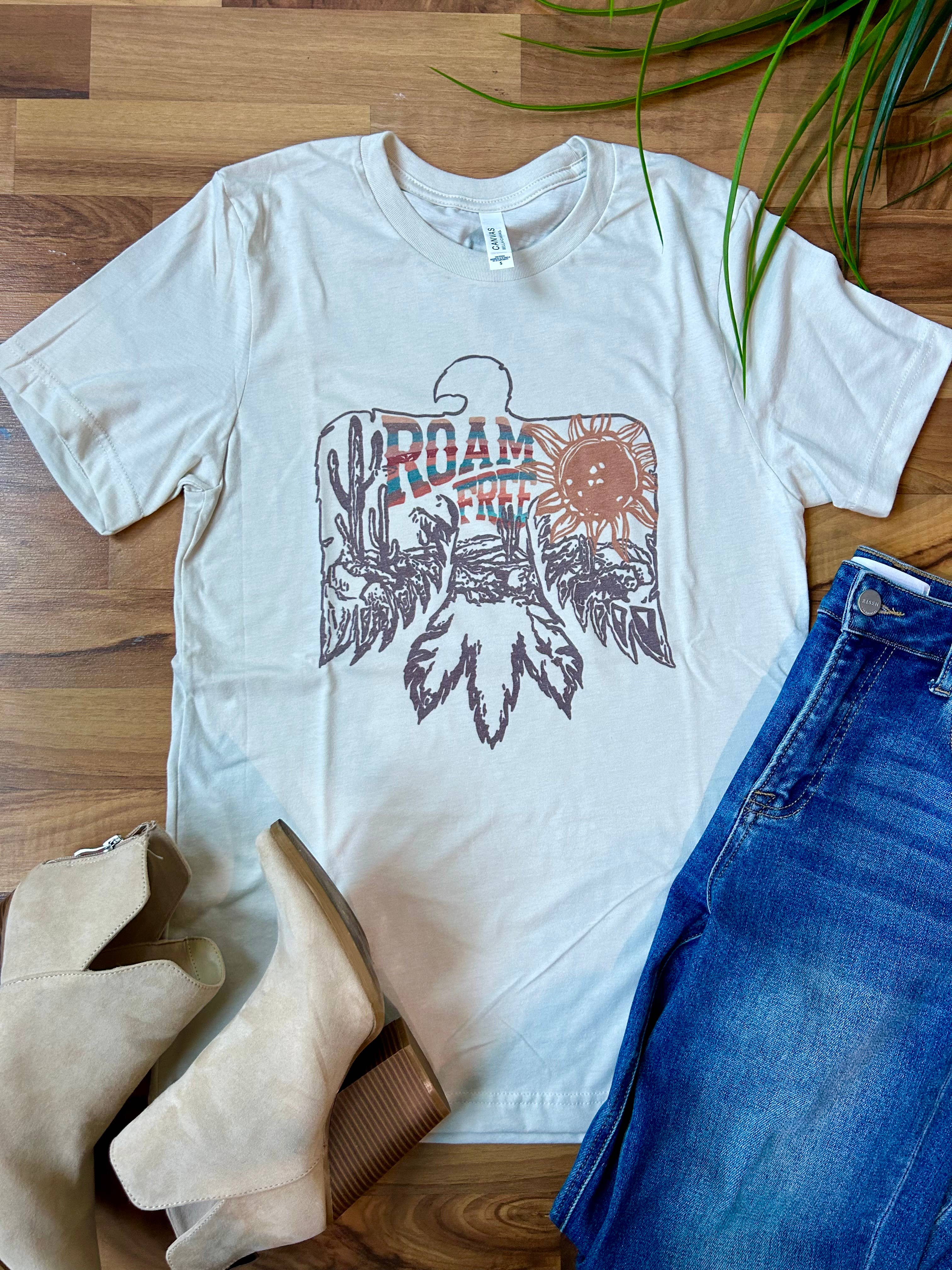 Roam Free Graphic Tee Hoodie, Sweatshirt | PodTeesHub.com