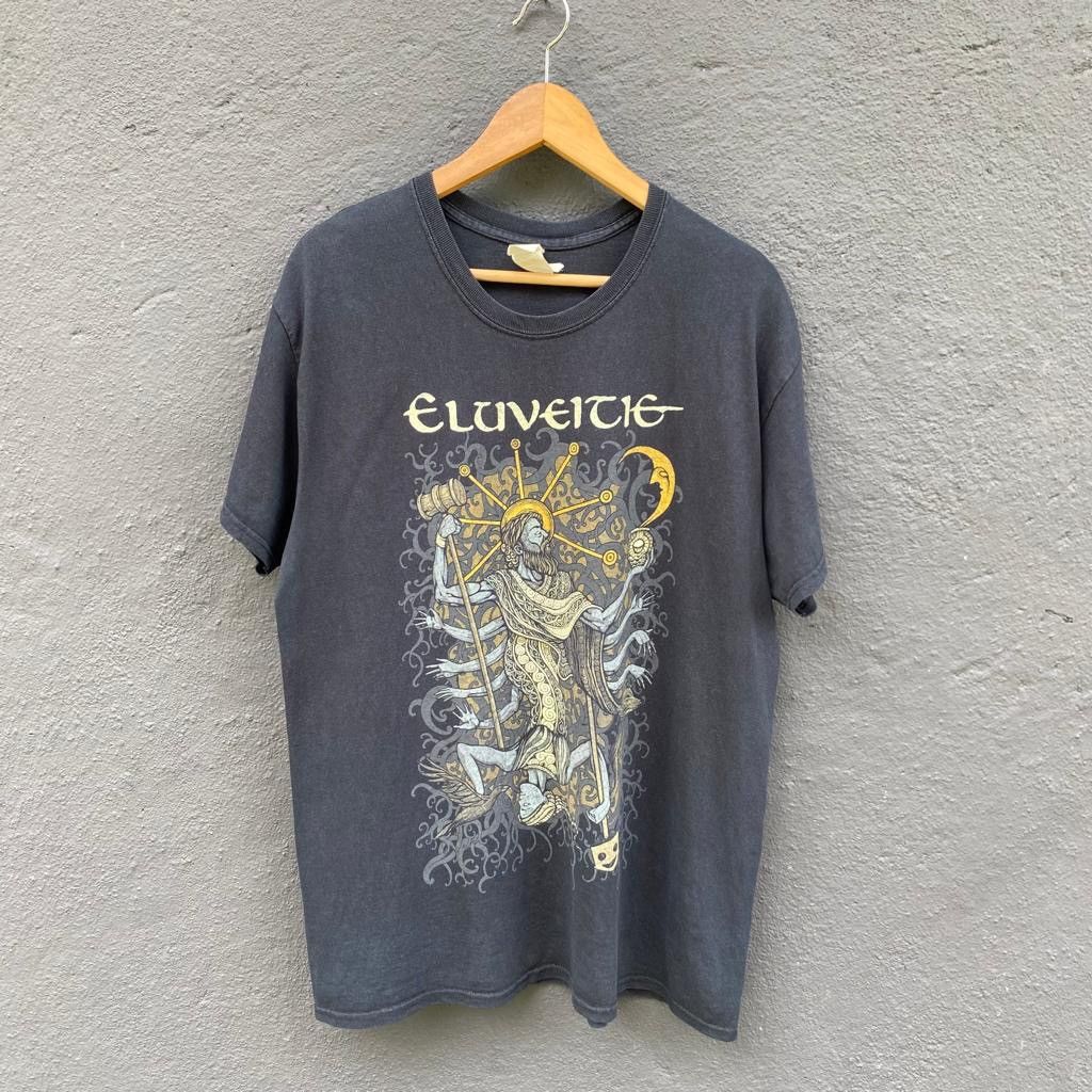 Band Tees Thrashed Faded Eluveitie Heavy Metal Band Tee Hoodie, Sweatshirt | PodTeesHub.com