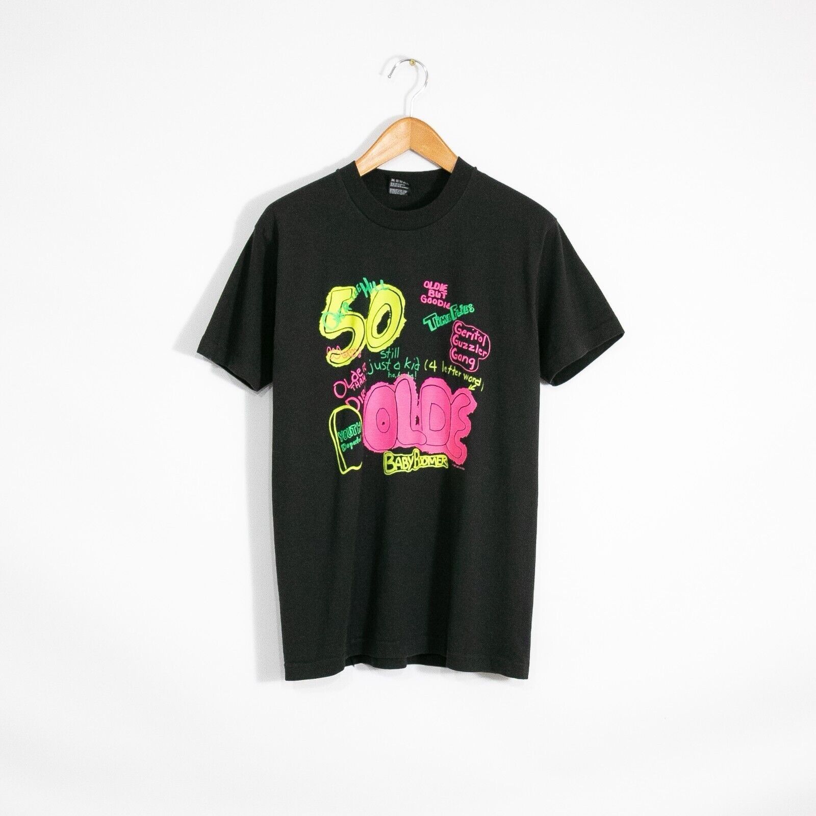 Vintage 90s 50 Year Old Funny T Shirt Large Baby Boomer Hoodie, Sweatshirt | PodTeesHub.com