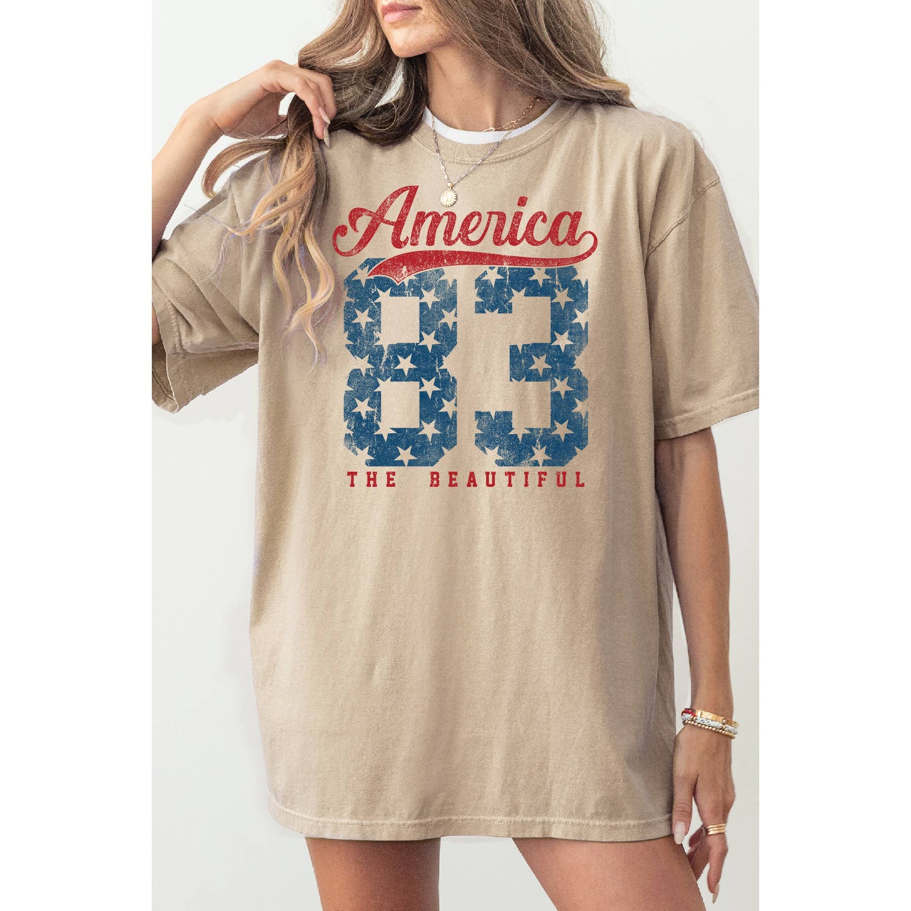 America the Beautiful 83 Oversized Unisex Tee Hoodie, Sweatshirt | PodTeesHub.com