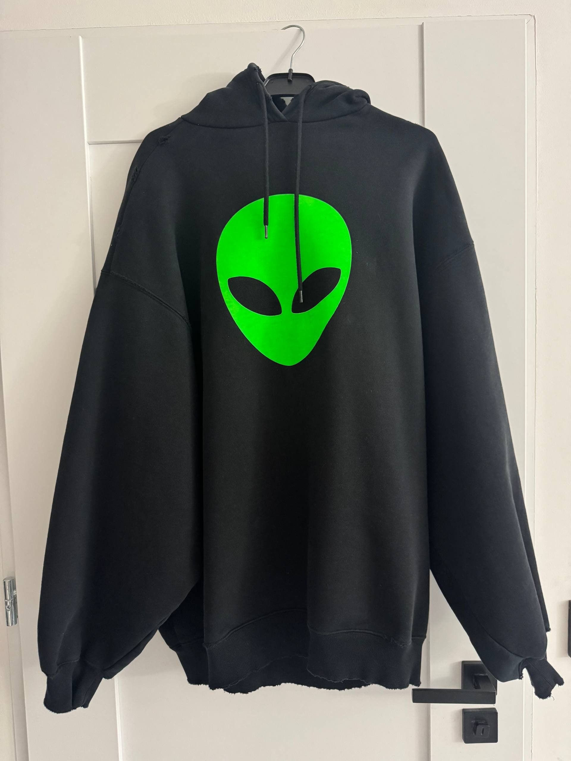 Balenciaga Alien Oversized Hoodie Black T-Shirts, Sweatshirt | PodTeesHub.com