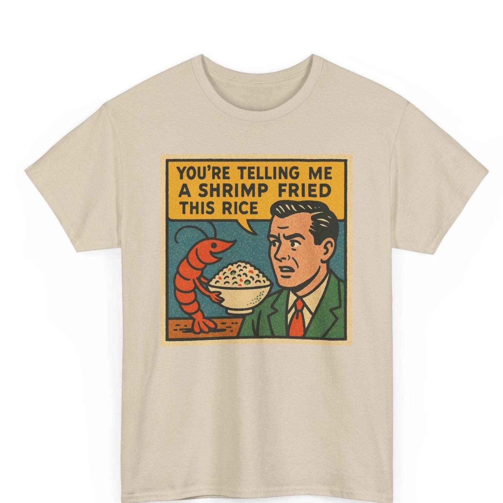 Shrimp Fried Rice Funny Retro Comic Tee Soft Cotton Hoodie, Sweatshirt | PodTeesHub.com