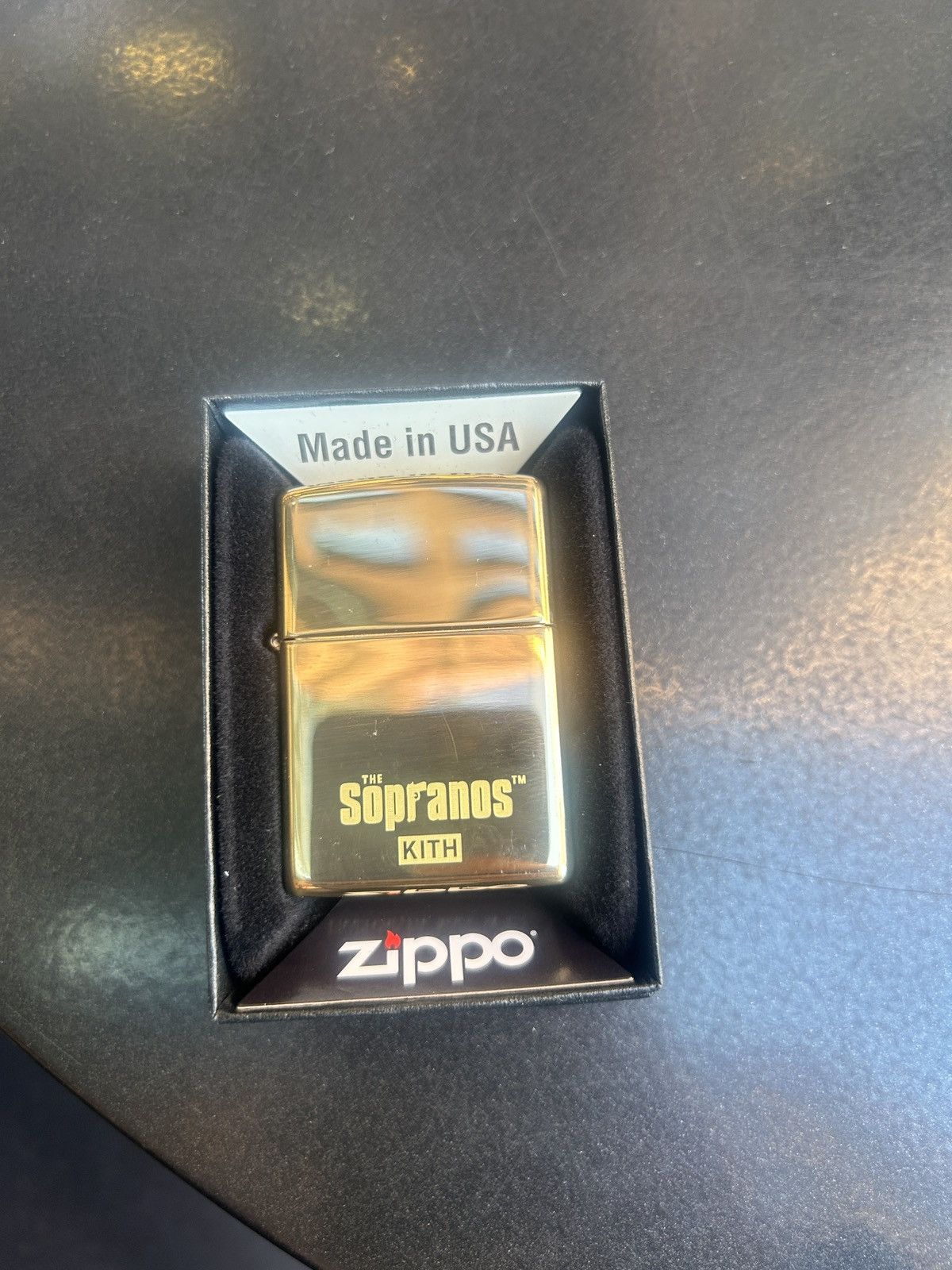 Kith For Sopranos Gold Zippo In Hand T-Shirts, Hoodie, Sweatshirt | PodTeesHub.com