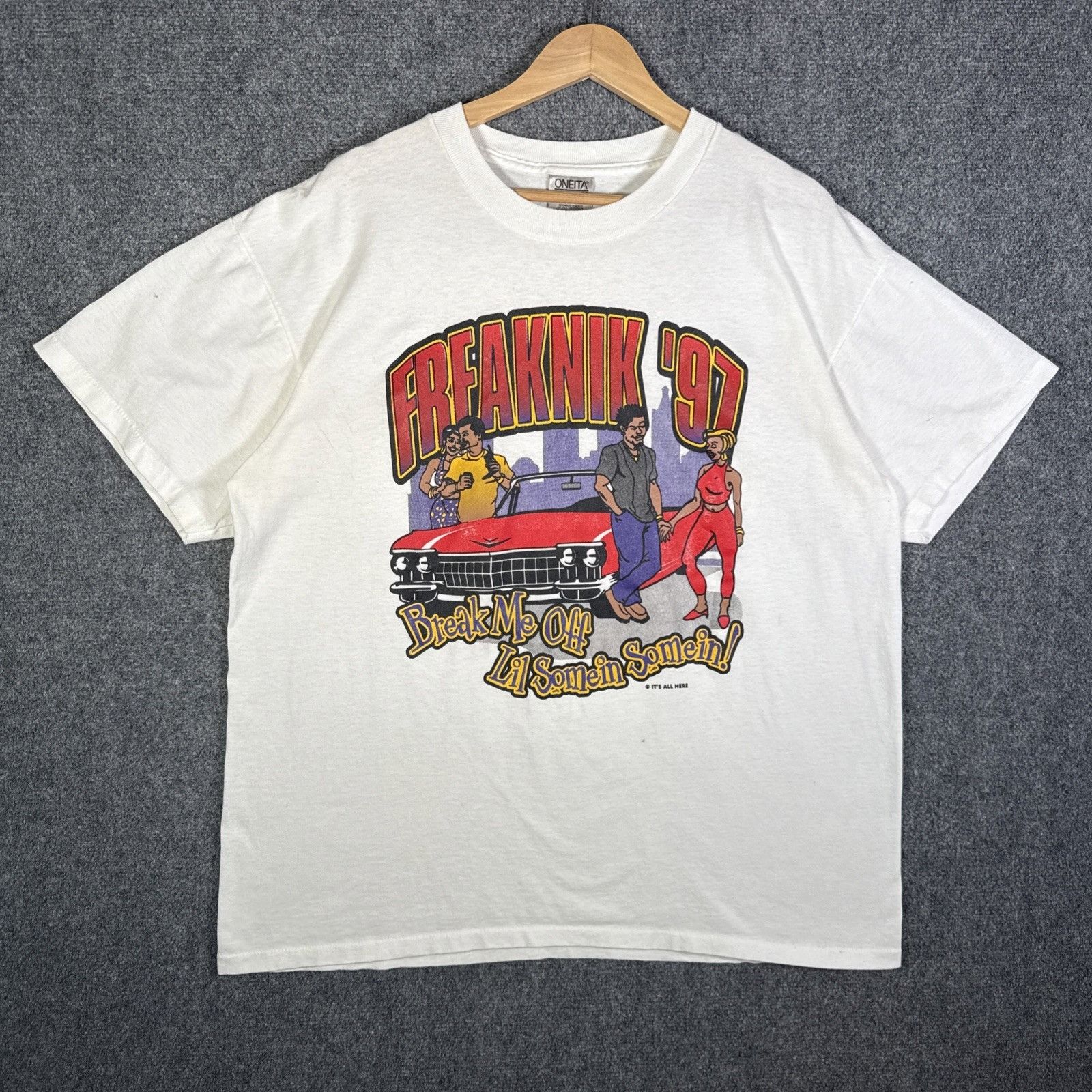 Rap Tees Vintage Freaknik Shirt Xl White 90s 1997 Nic Hop Hop Rap Atl Hoodie, Sweatshirt | PodTeesHub.com
