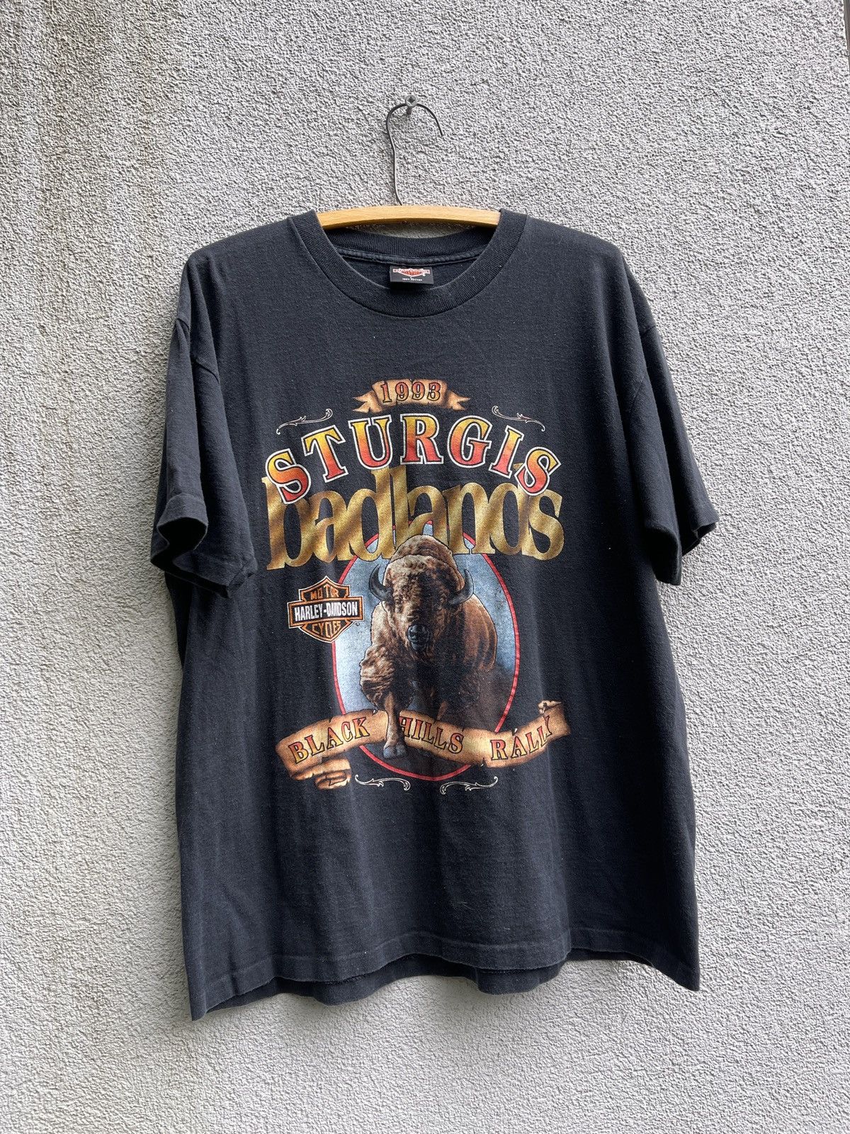 Davidson 90s Harley Badlands Sturgis Biker Faded Tee Erd Grunge Wcc Hoodie, Sweatshirt | PodTeesHub.com
