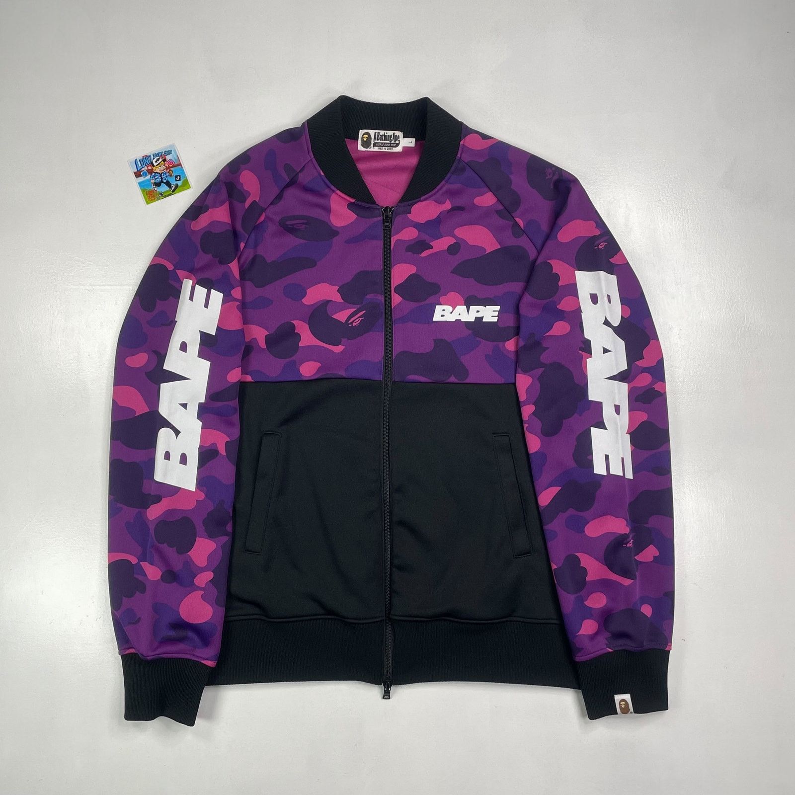Bape Color Camo Purple Front Zip Jersey T-Shirts, Hoodie, Sweatshirt | PodTeesHub.com