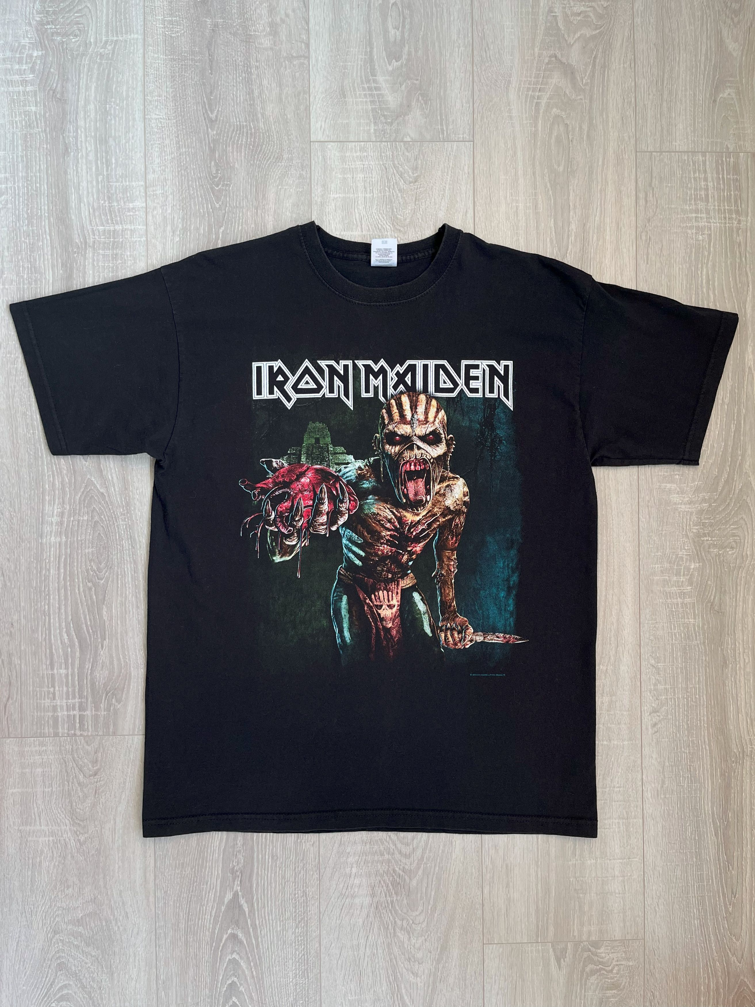 Maiden Iron Maiden The Book Of Souls Tour Double Side Logo T Shirt Hoodie, Sweatshirt | PodTeesHub.com