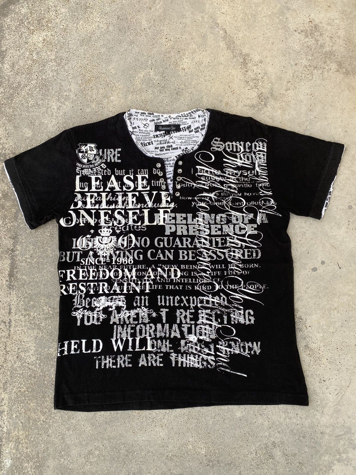 Hysteric Glamour Beumont Wild Poems Double Layer Gothic Punk Tees Hoodie, Sweatshirt | PodTeesHub.com