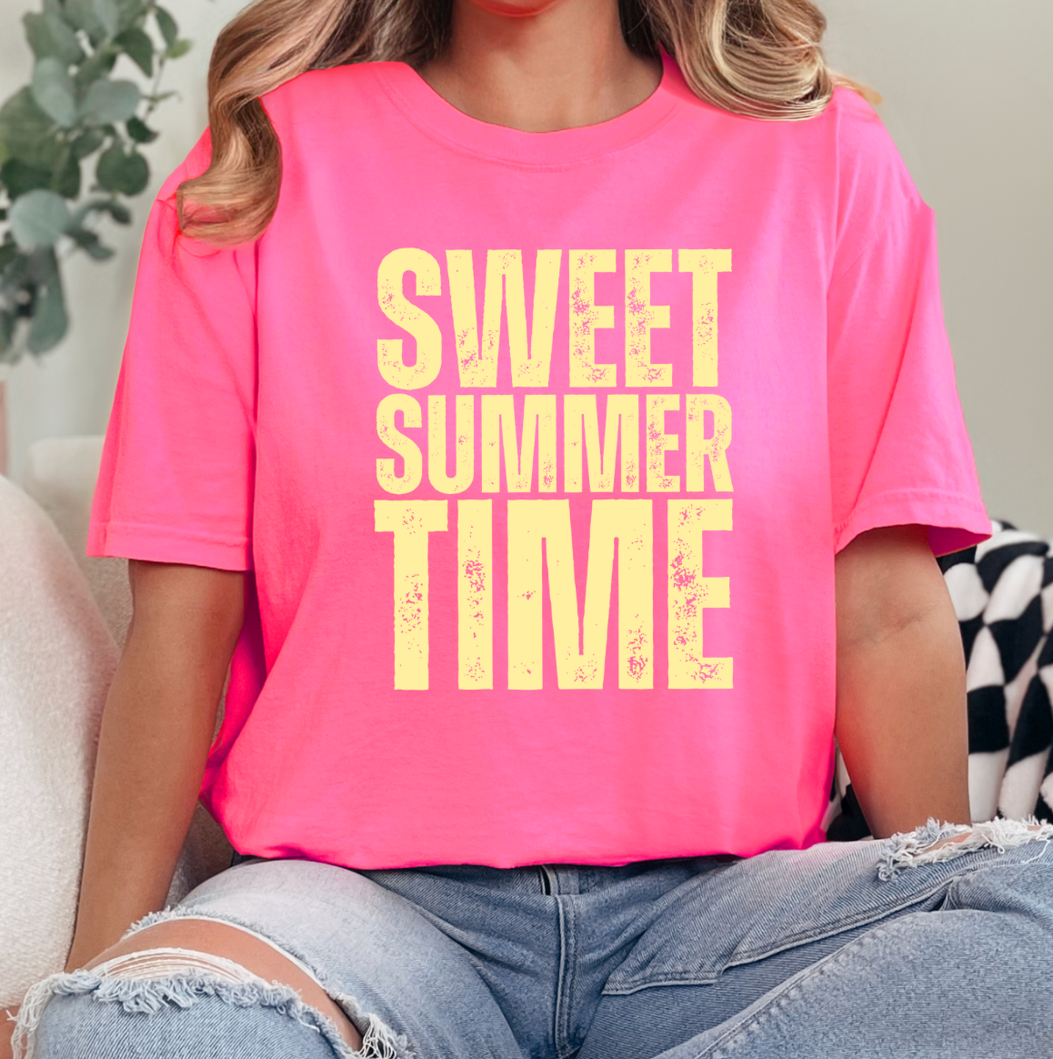 Sweet Summer Time Comfort Color Tee Hoodie, Sweatshirt | PodTeesHub.com