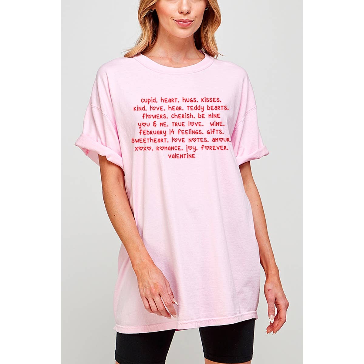 Valentine Graphic Oversized Tee Hoodie, Sweatshirt | PodTeesHub.com