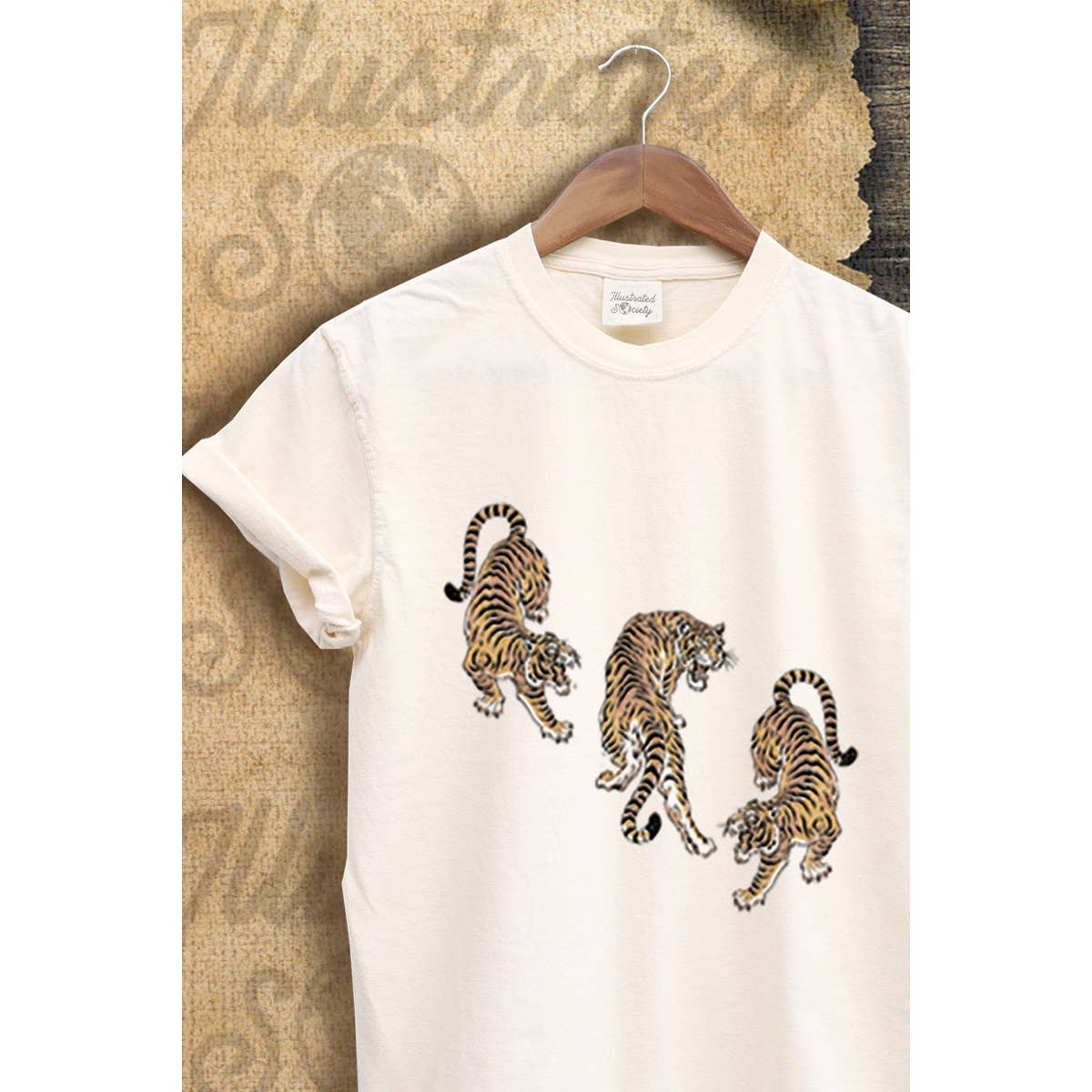 Three Tigers  Vintage Graphic  Tee Hoodie, Sweatshirt | PodTeesHub.com
