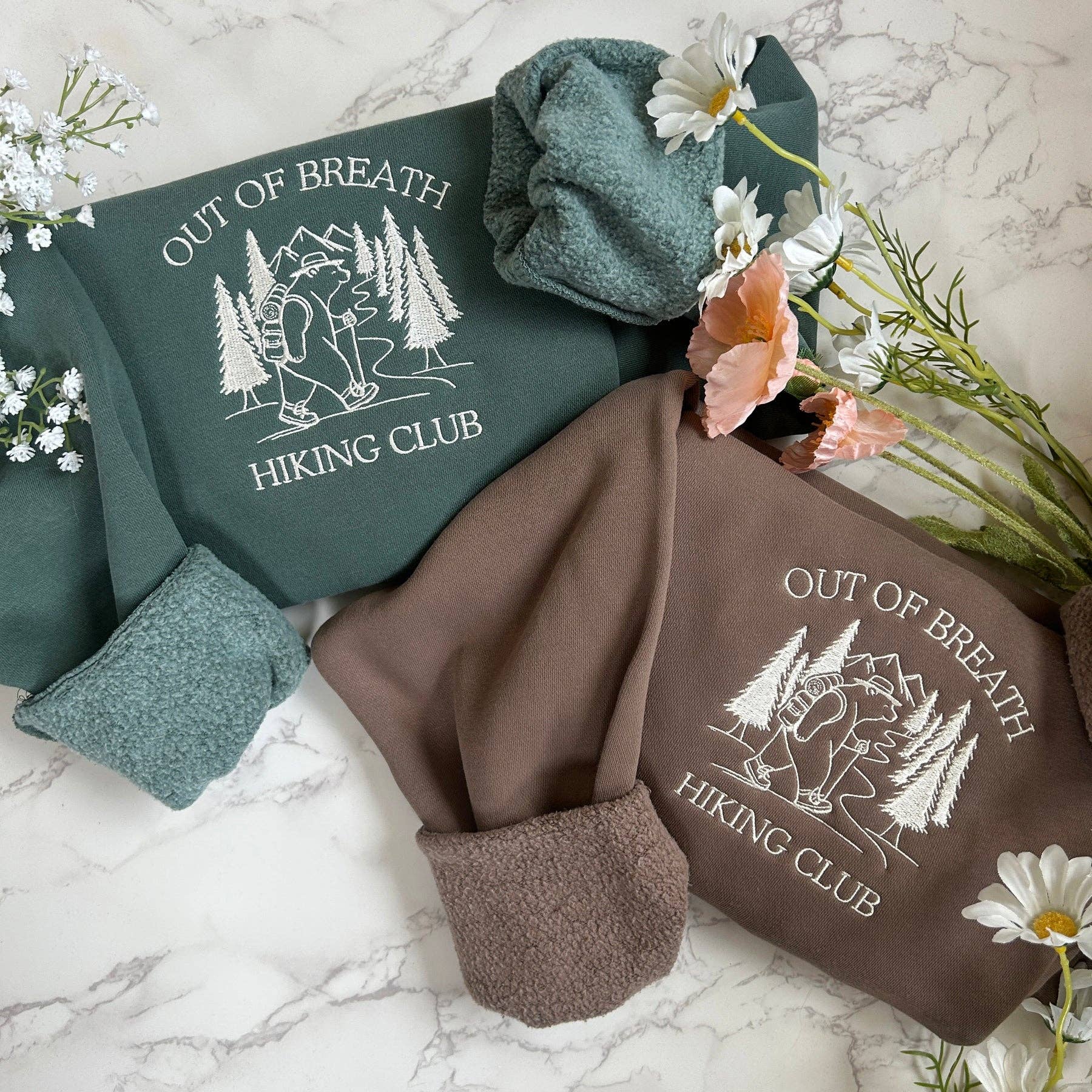 Out of Breath Hiking Embroidered Sweatshirt T-Shirts, Hoodie | PodTeesHub.com