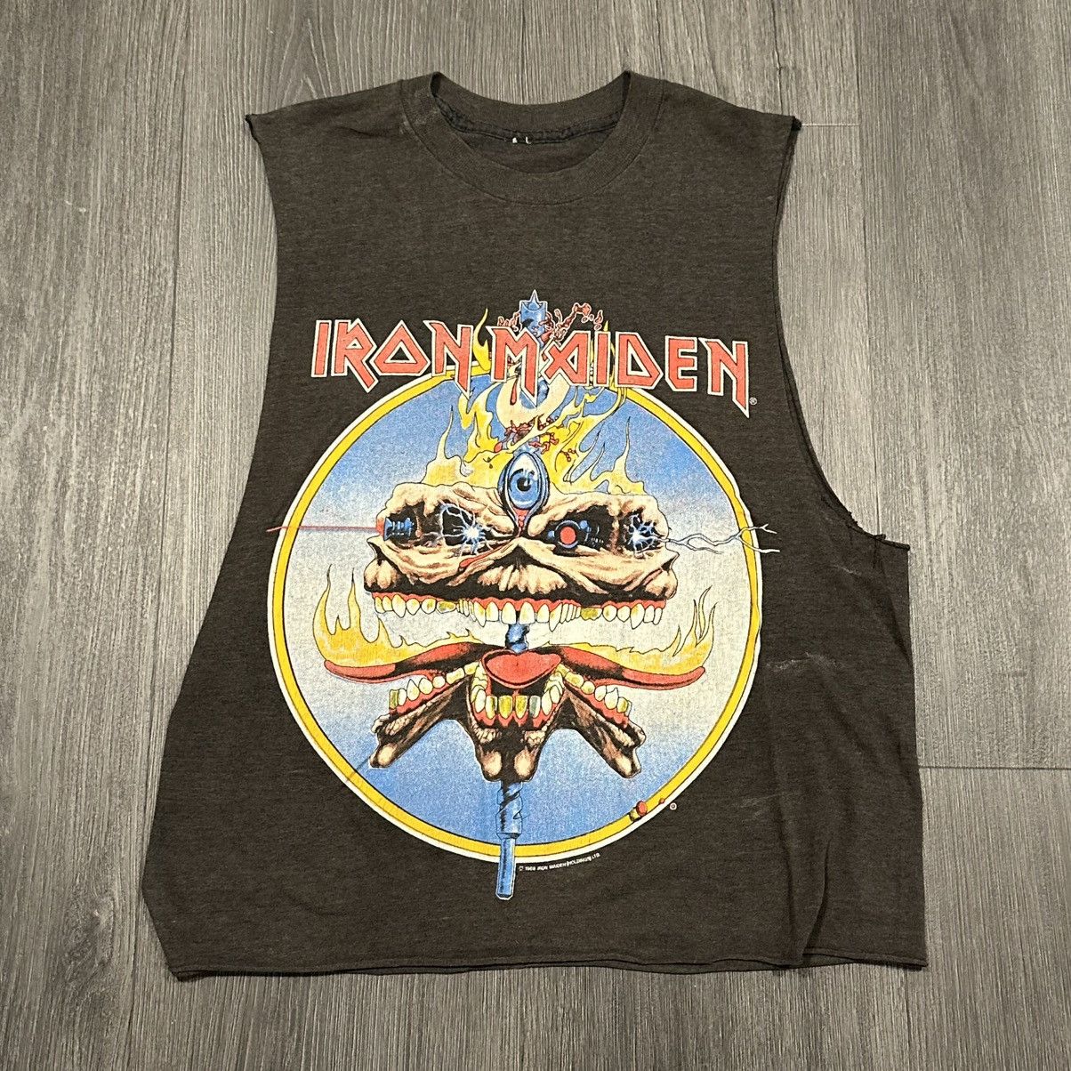 1988 Vintage Iron Maiden Tour T Cut Off T-Shirts, Hoodie, Sweatshirt