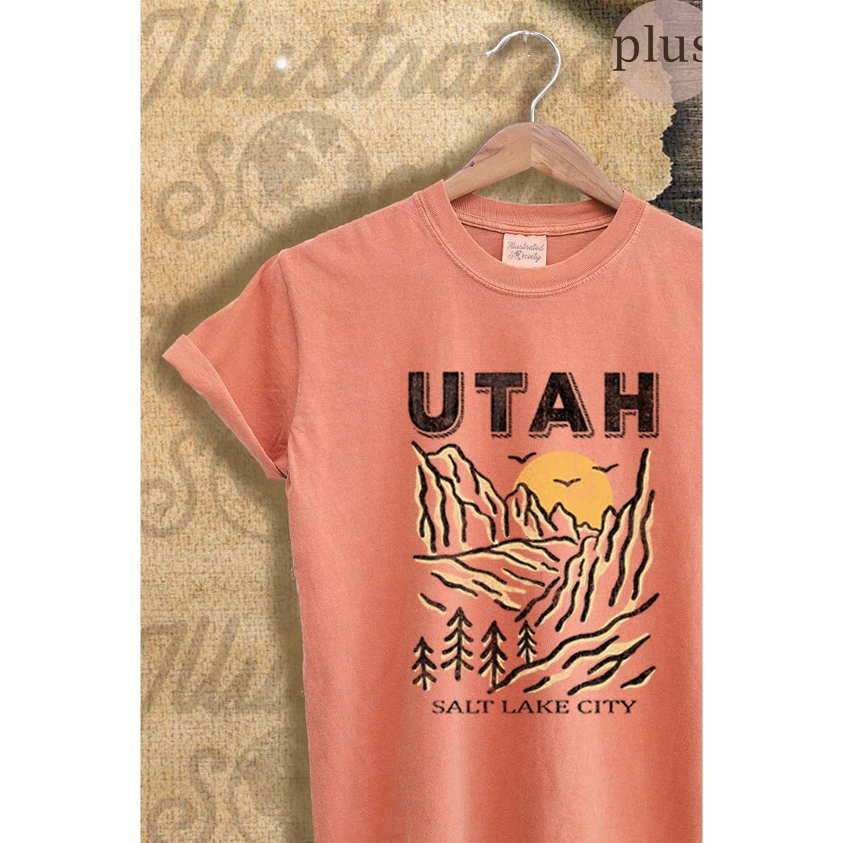 Utah Vintage Graphic Plus Tee Hoodie, Sweatshirt | PodTeesHub.com