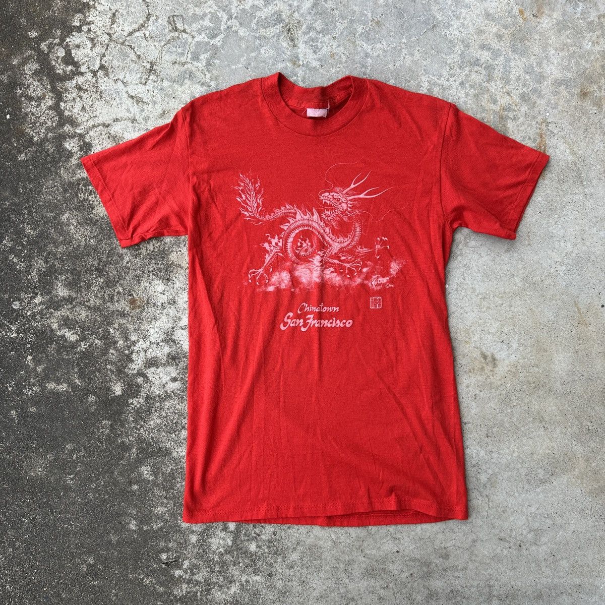 Hanes 1987 Single Stich Kchin Dragon Chinatown Sf Tee 80s Hoodie, Sweatshirt | PodTeesHub.com