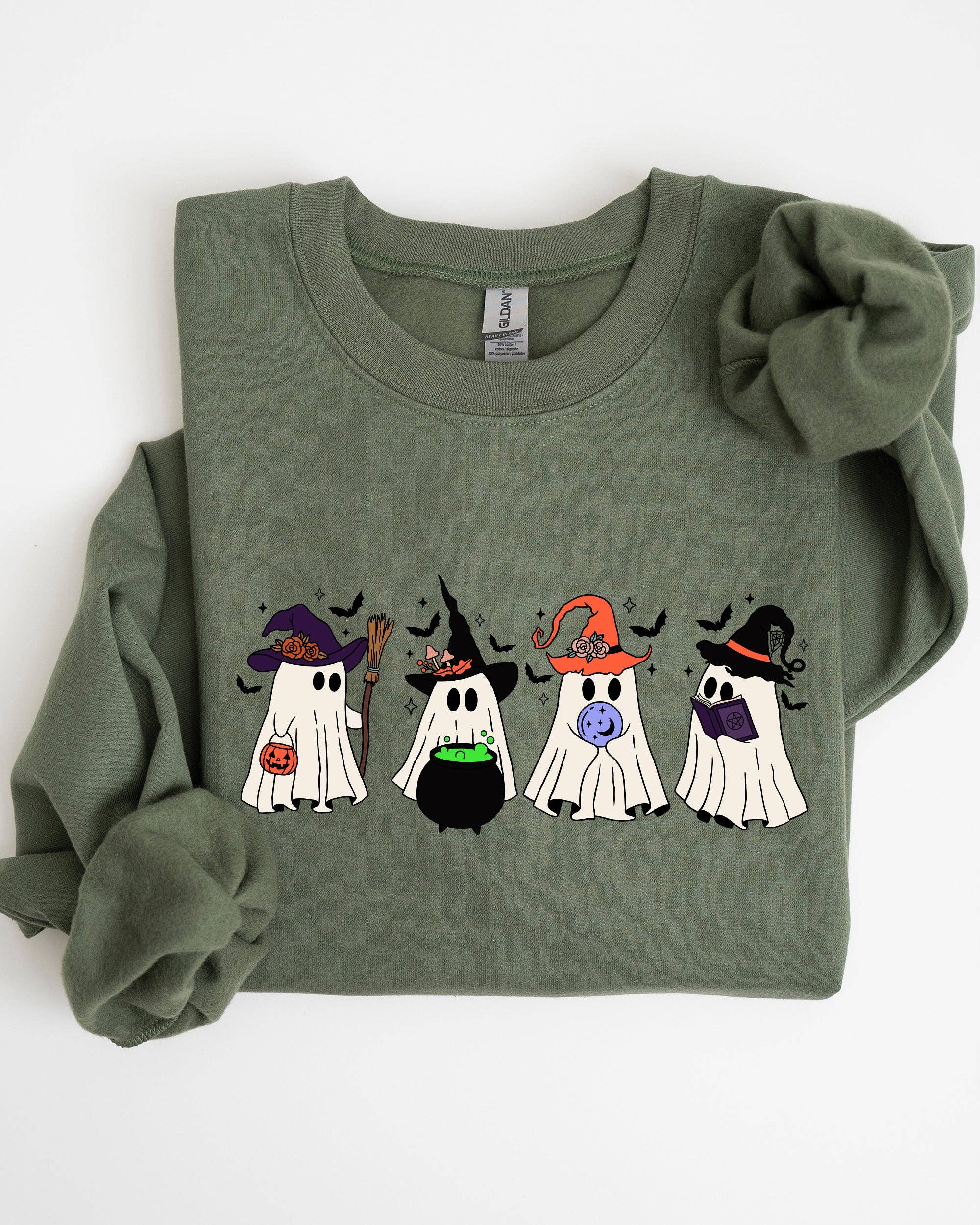 Cute Halloween Ghosts Skeleton Halloween Autumn Sweatshirt T-Shirts, Hoodie | PodTeesHub.com