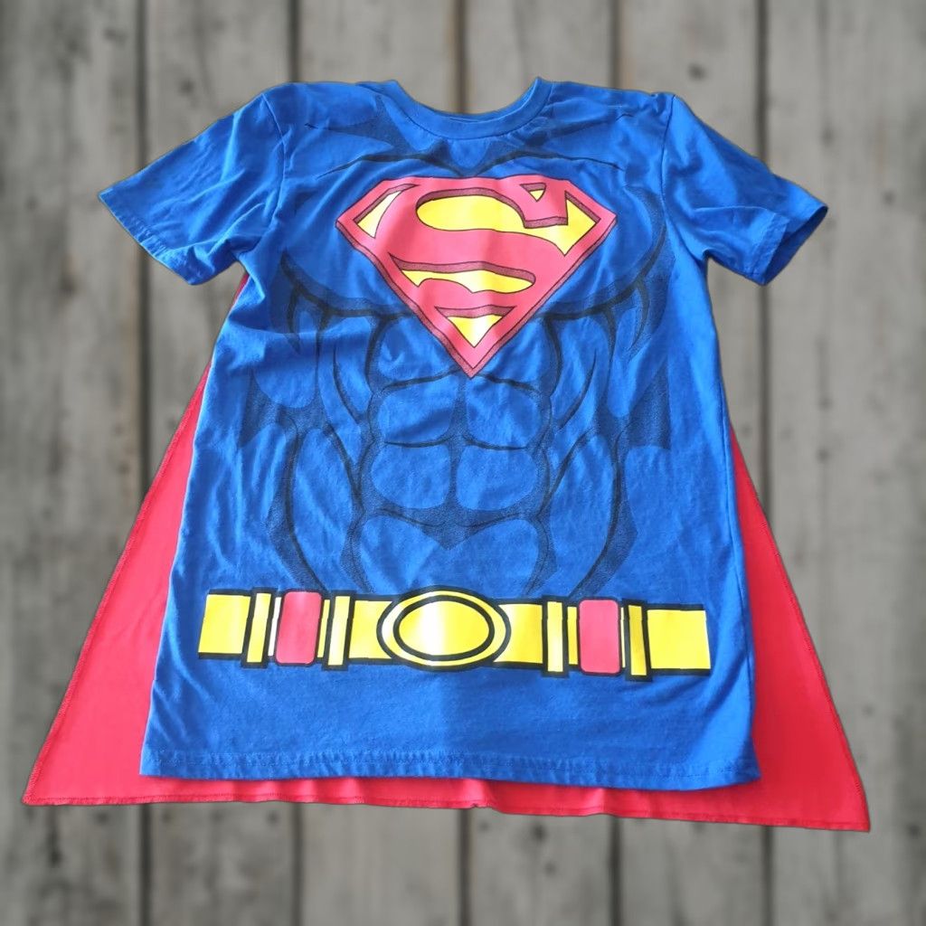Vintage Superman Shirt T Shirt Adult M Multicolor 90s Theme Halloween Mens Hoodie, Sweatshirt | PodTeesHub.com