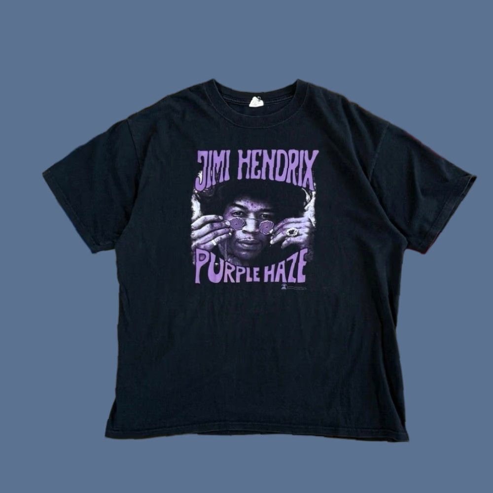 Anvil Vintage Jimi Hendrix Purple Haze T Shirt Rock Band 2005 Xl Men Short Sleeve Black T Shirt 90s Hoodie, Sweatshirt