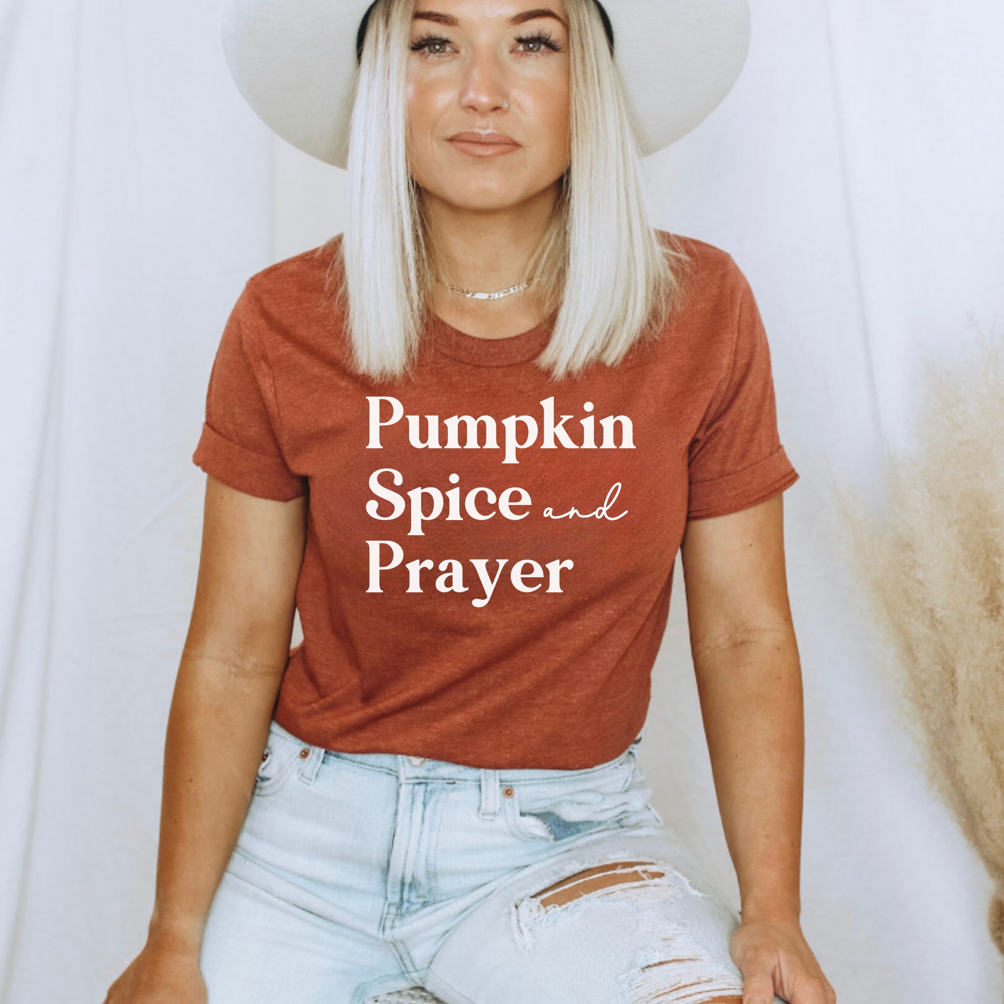 Pumpkin Spice & Prayer Fall Christian Graphic T-Shirt Hoodie, Sweatshirt | PodTeesHub.com