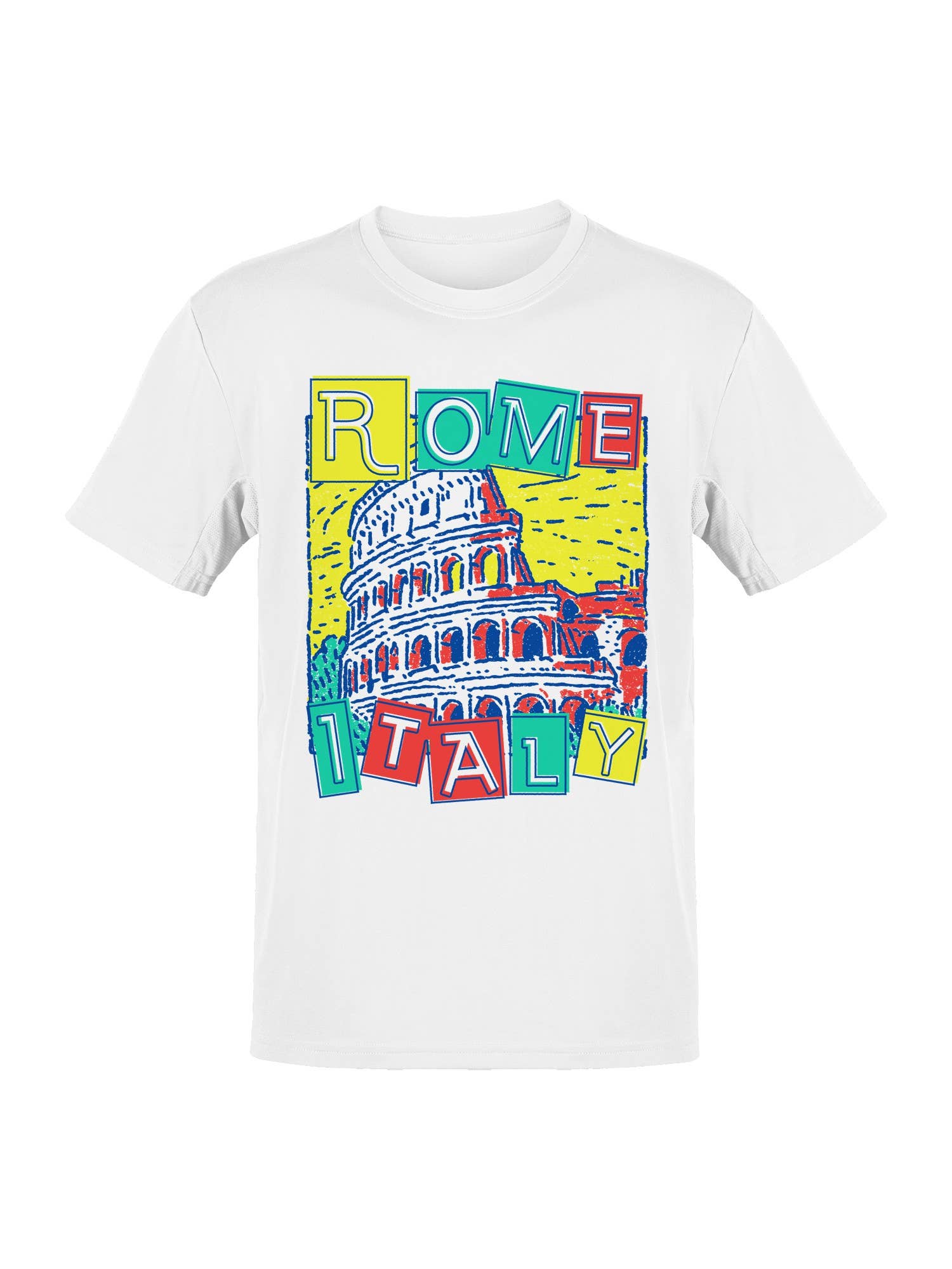 Rome Italy Vibrant Colosseum Art Men's T-Shirt Hoodie, Sweatshirt | PodTeesHub.com