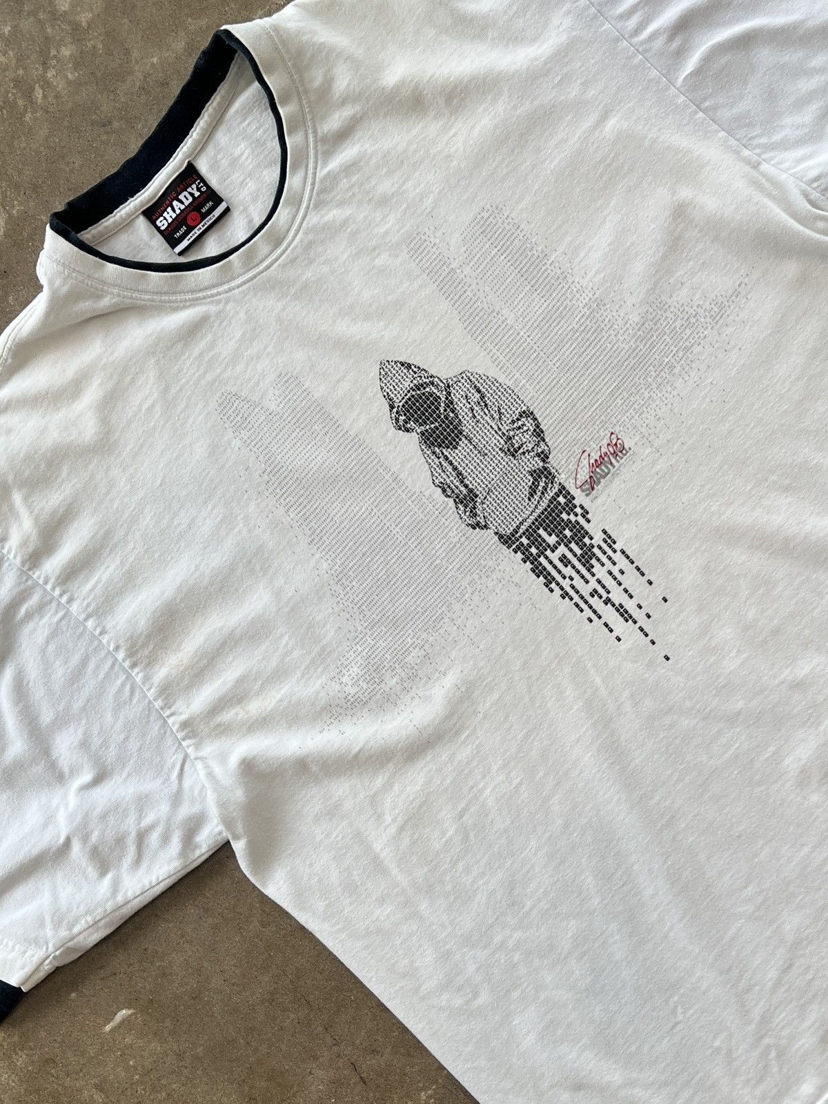 Rap Tees Vintage 2008 Eminem Slim Shady Brand Double Layer Tee Large Hoodie, Sweatshirt | PodTeesHub.com