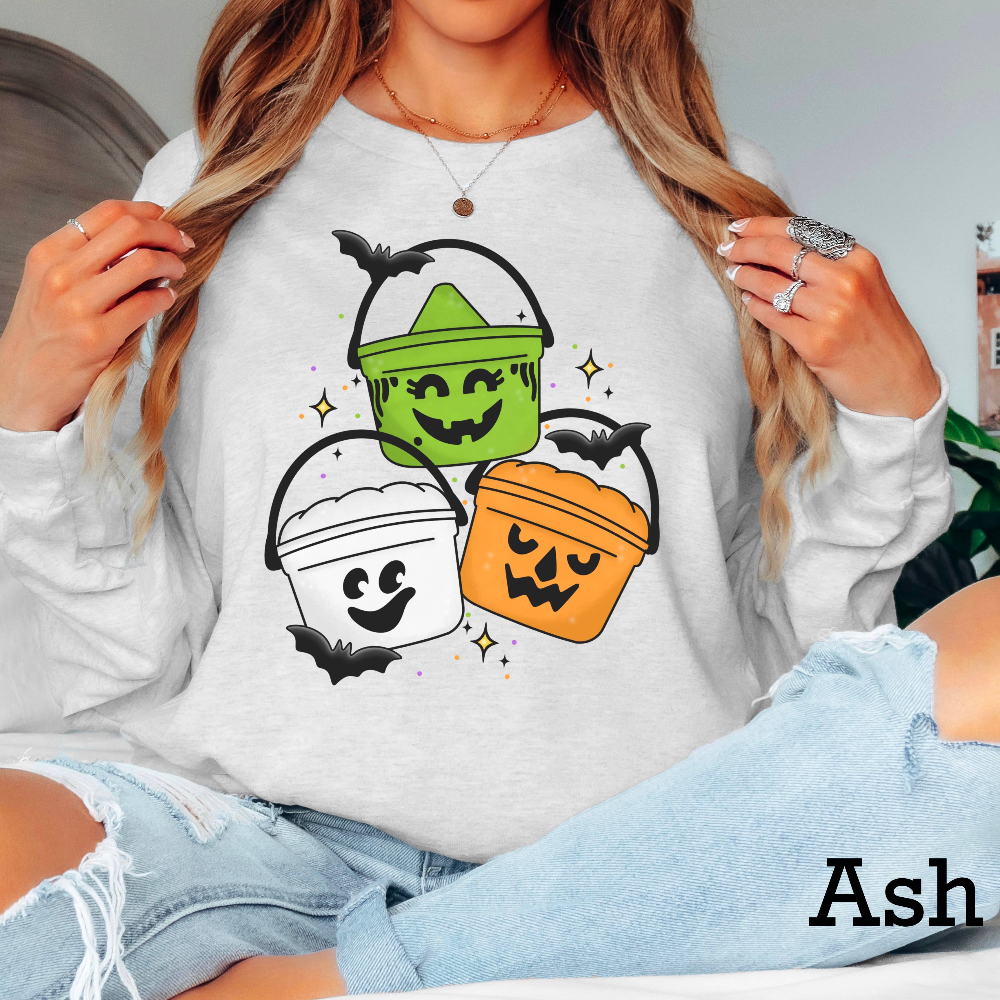 Halloween 2025 Meal Bucket  Long Sleeve Shirt | Gildan Hoodie, Sweatshirt | PodTeesHub.com