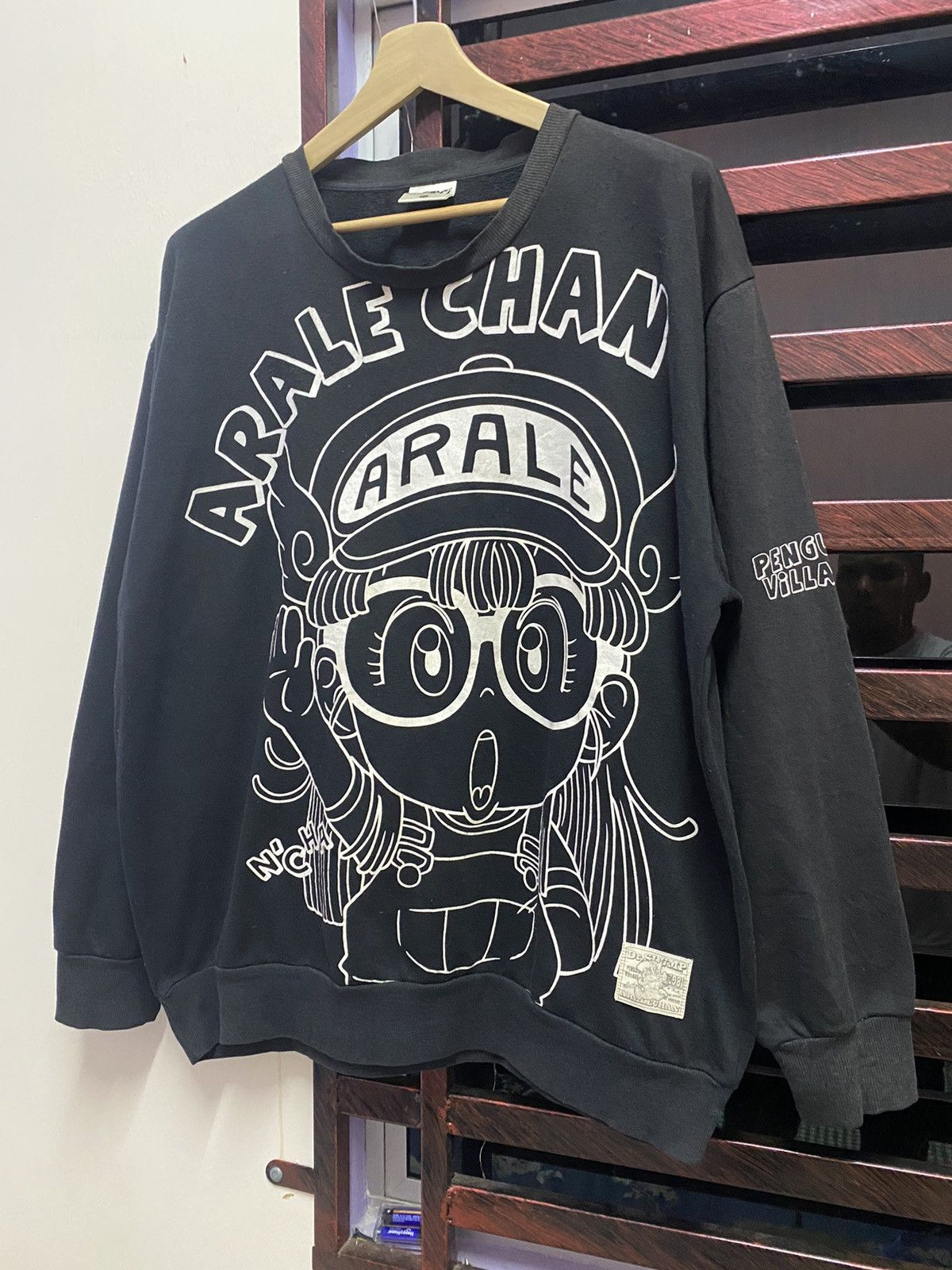 Anime Vintage Y2k Arale Chan Big Logo Sweatshirt T-Shirts, Hoodie | PodTeesHub.com
