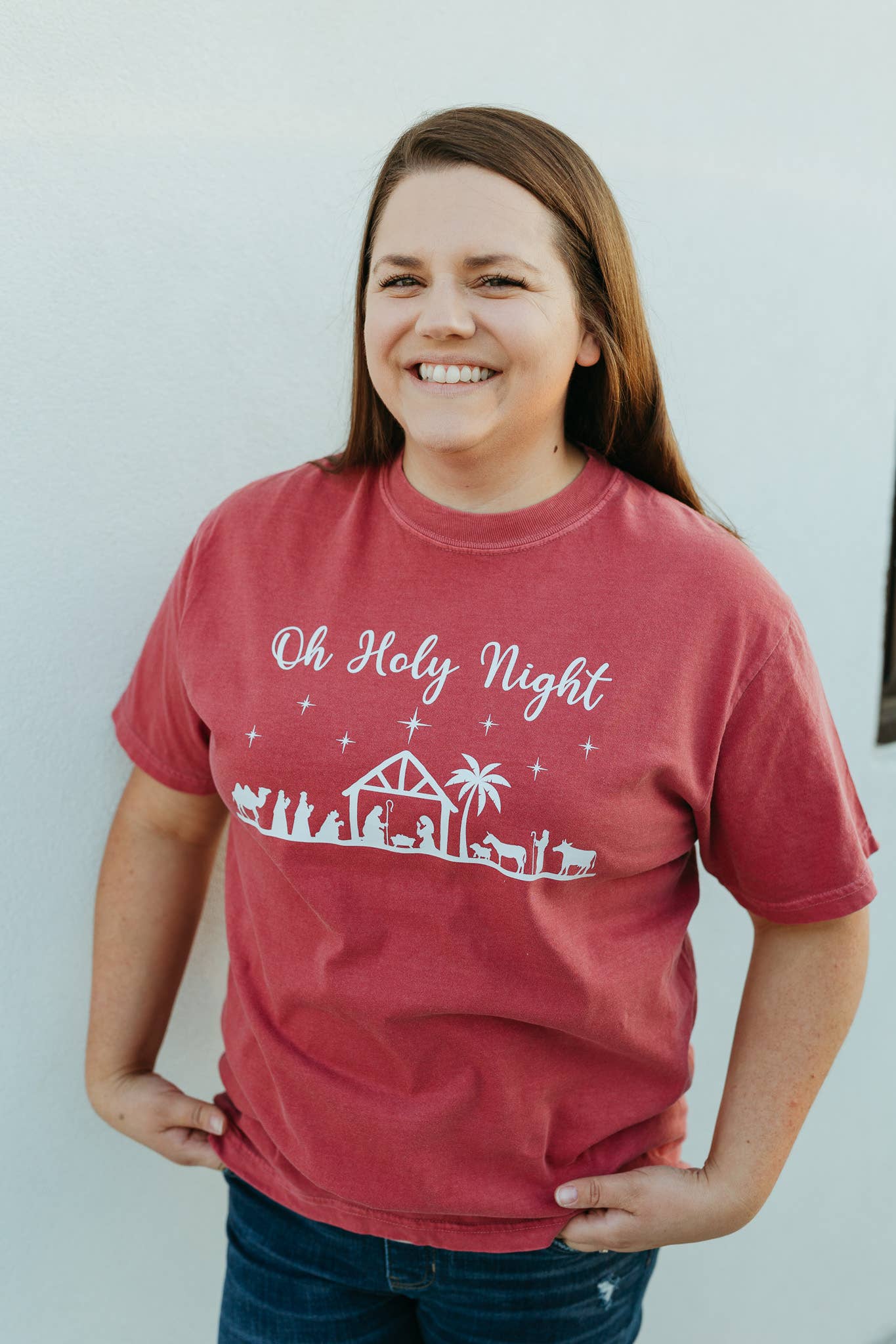 Oh Holy Night Christmas Graphic Tee - Christmas Holiday Hoodie, Sweatshirt | PodTeesHub.com