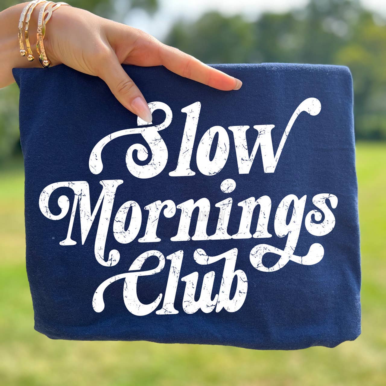 Slow Mornings Club Tee Hoodie, Sweatshirt | PodTeesHub.com
