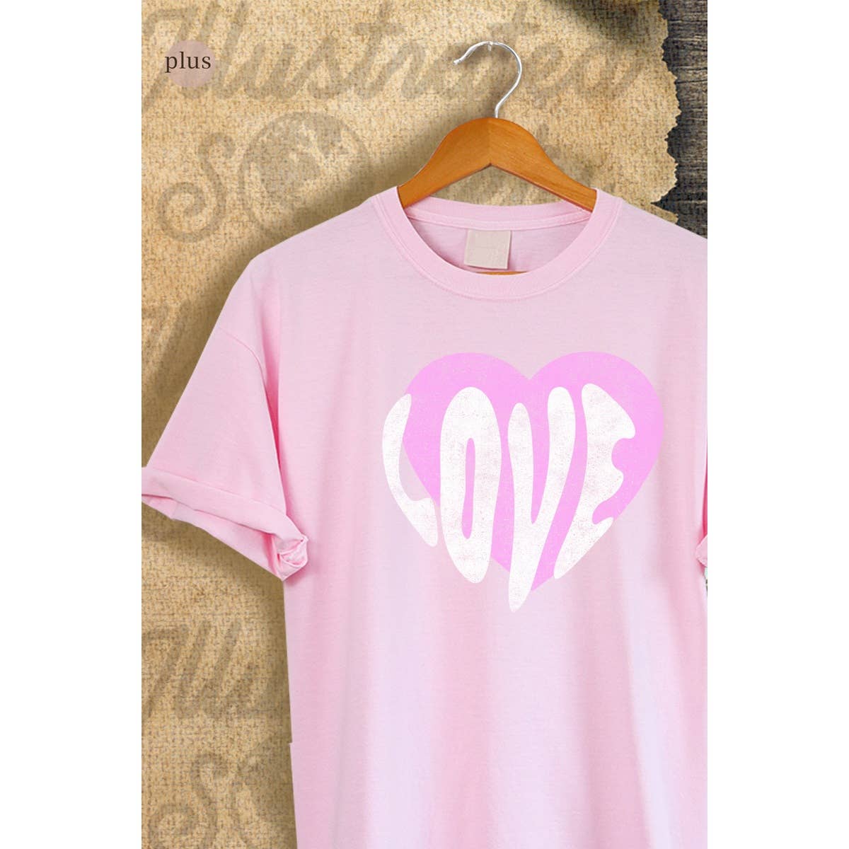 Love Vintage Graphic Plus Tee Hoodie, Sweatshirt | PodTeesHub.com