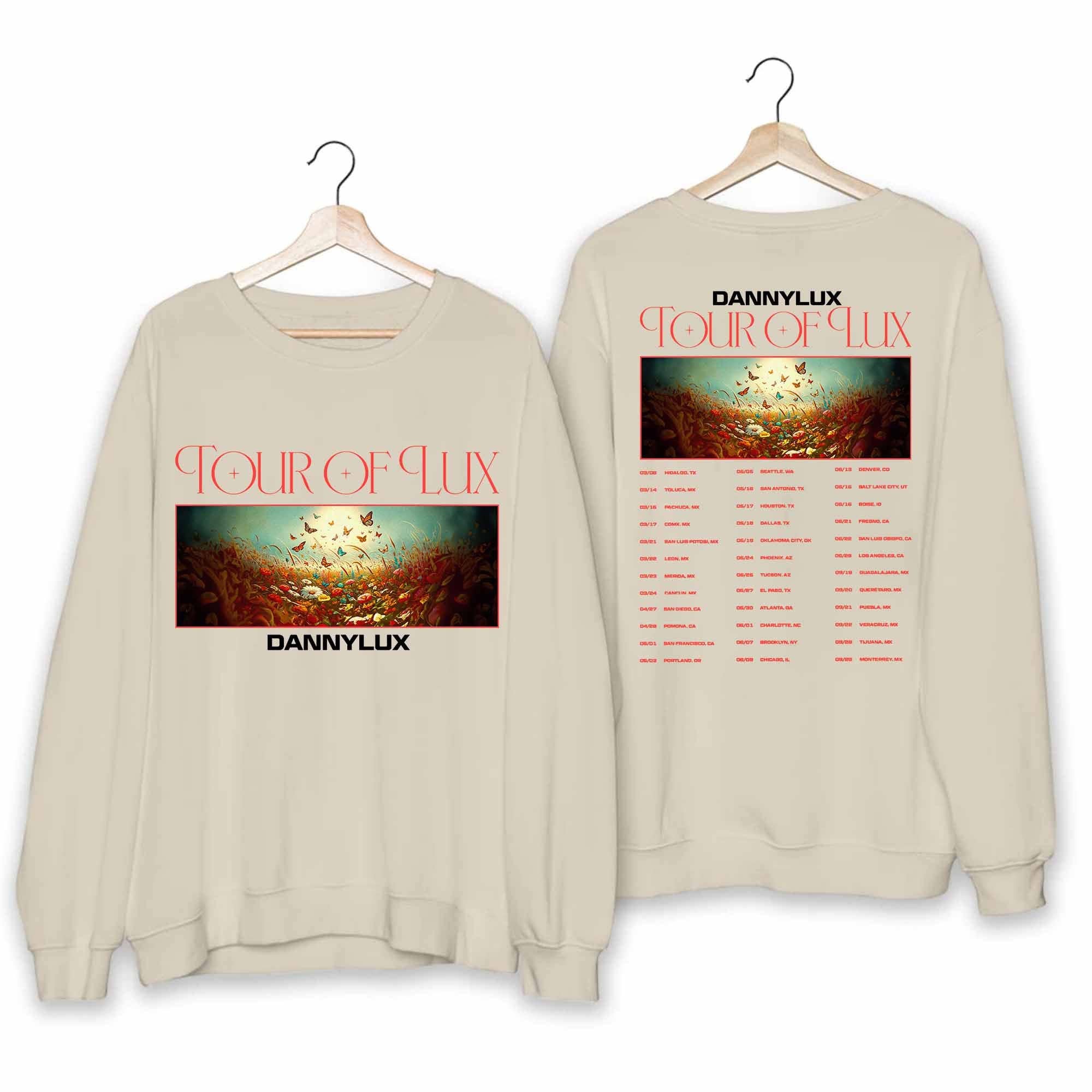 Dannylux Tour of Lux 2024 Fan Concert Shirt Hoodie, Sweatshirt | PodTeesHub.com