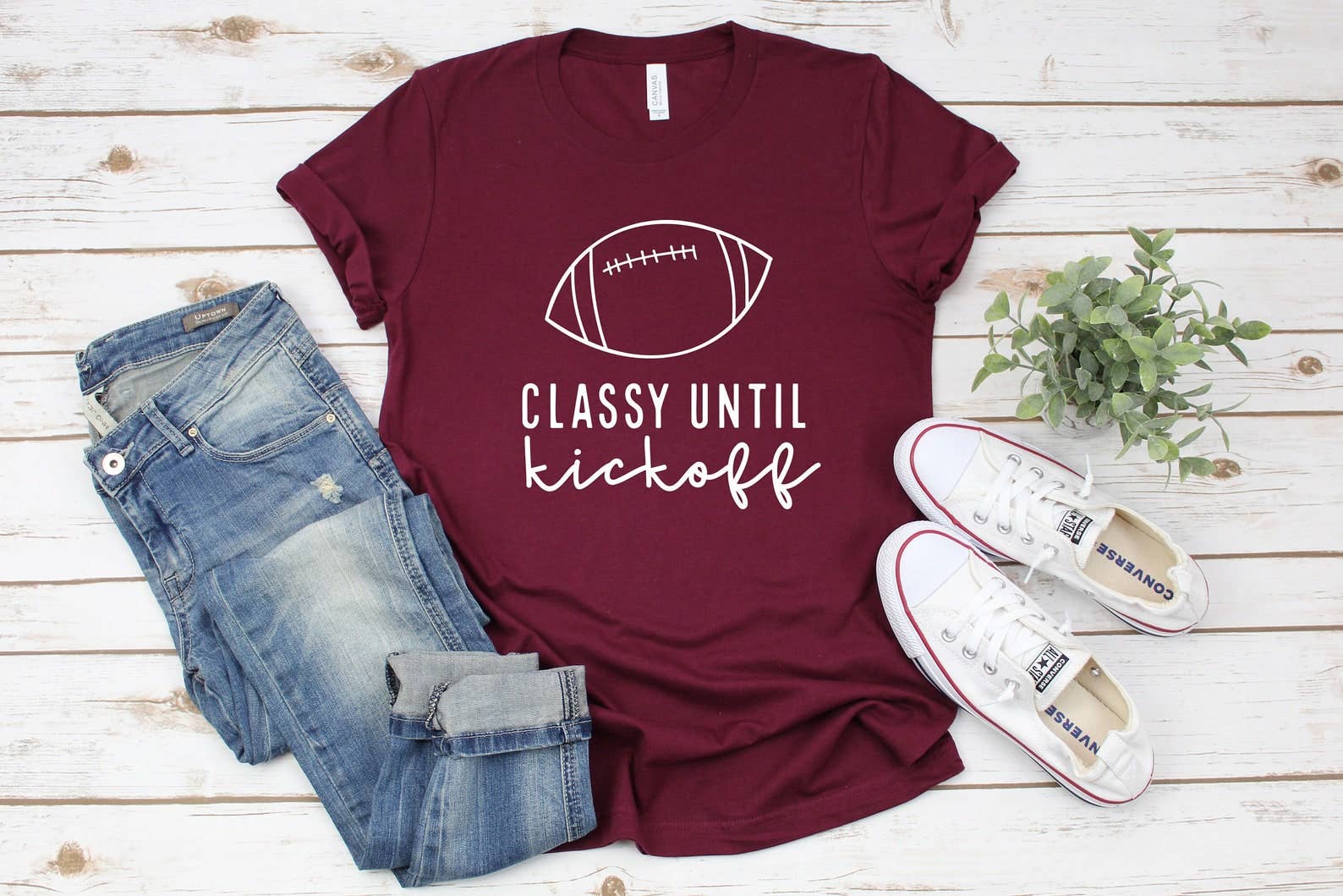 Classy Until Kickoff T-Shirt Hoodie, Sweatshirt | PodTeesHub.com
