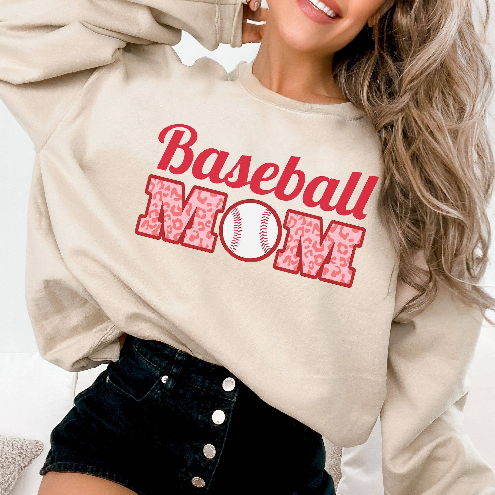 Baseball Mom Sweatshirt  Game Day Vibes & Leopard Print T-Shirts, Hoodie | PodTeesHub.com