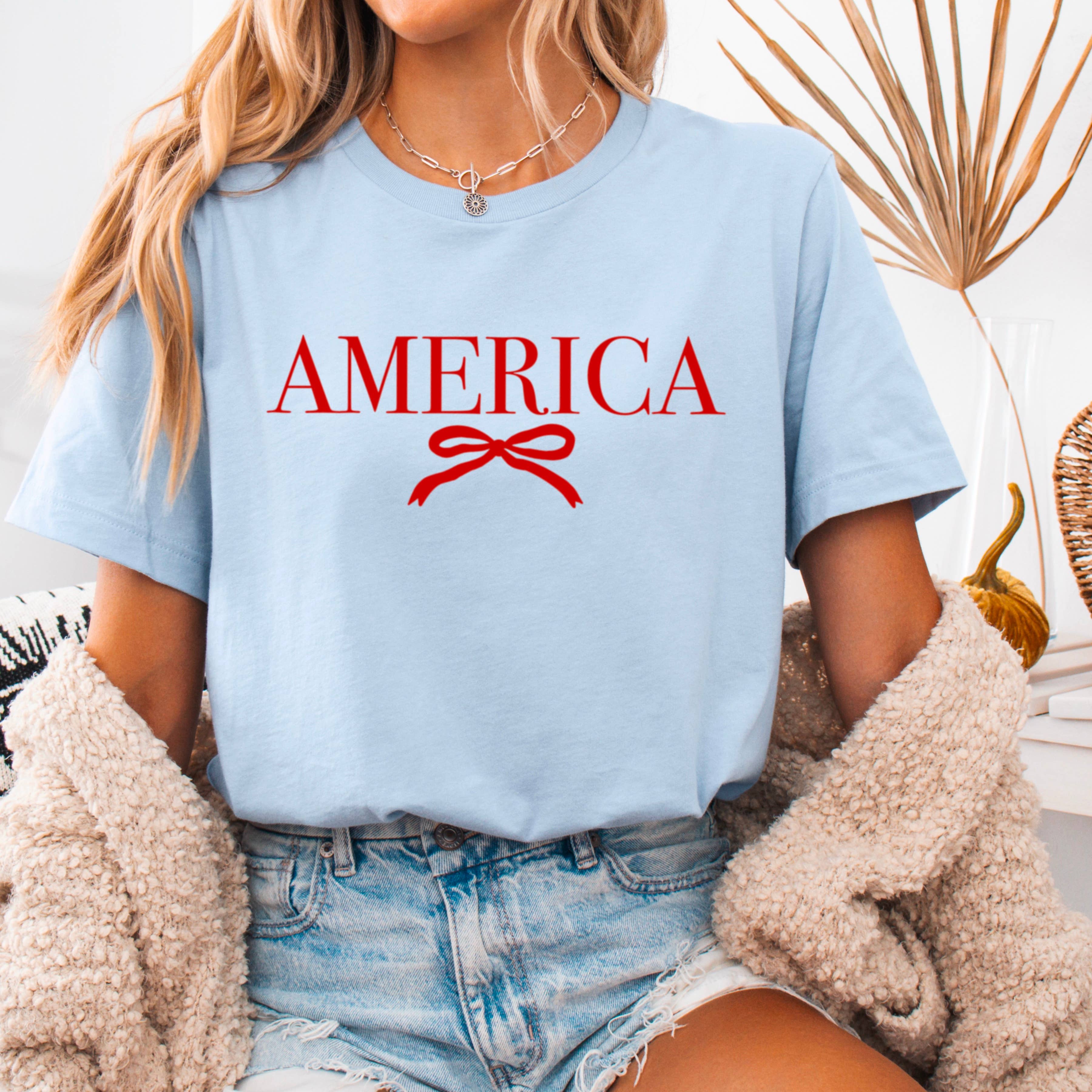 America Coquette | July 4th Graphic Tee | Gildan Hoodie, Sweatshirt | PodTeesHub.com