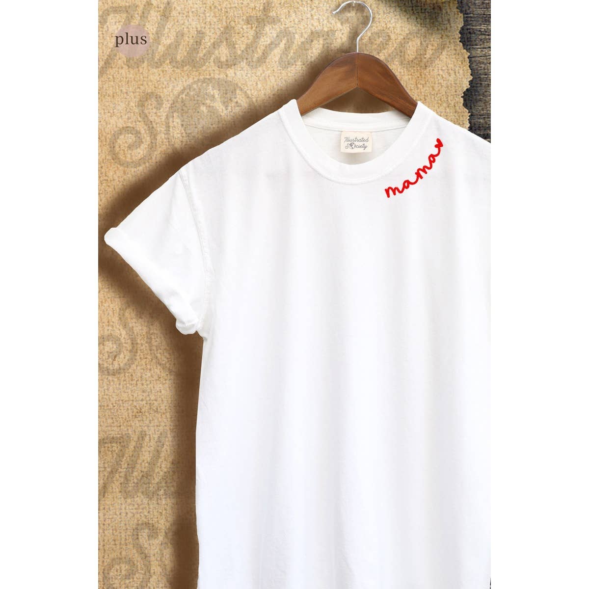 Mama Heart Embroidery Valentine  Vintage Graphic Plus Tee Hoodie, Sweatshirt | PodTeesHub.com
