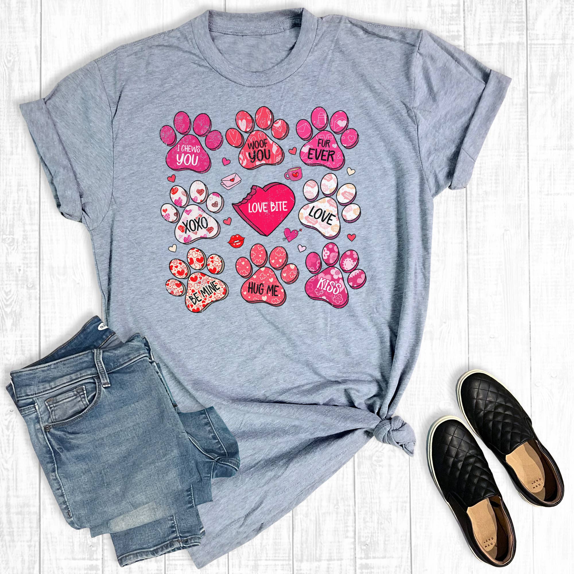 Dog Valentine Coquette Bows Graphic Tee Hoodie, Sweatshirt | PodTeesHub.com