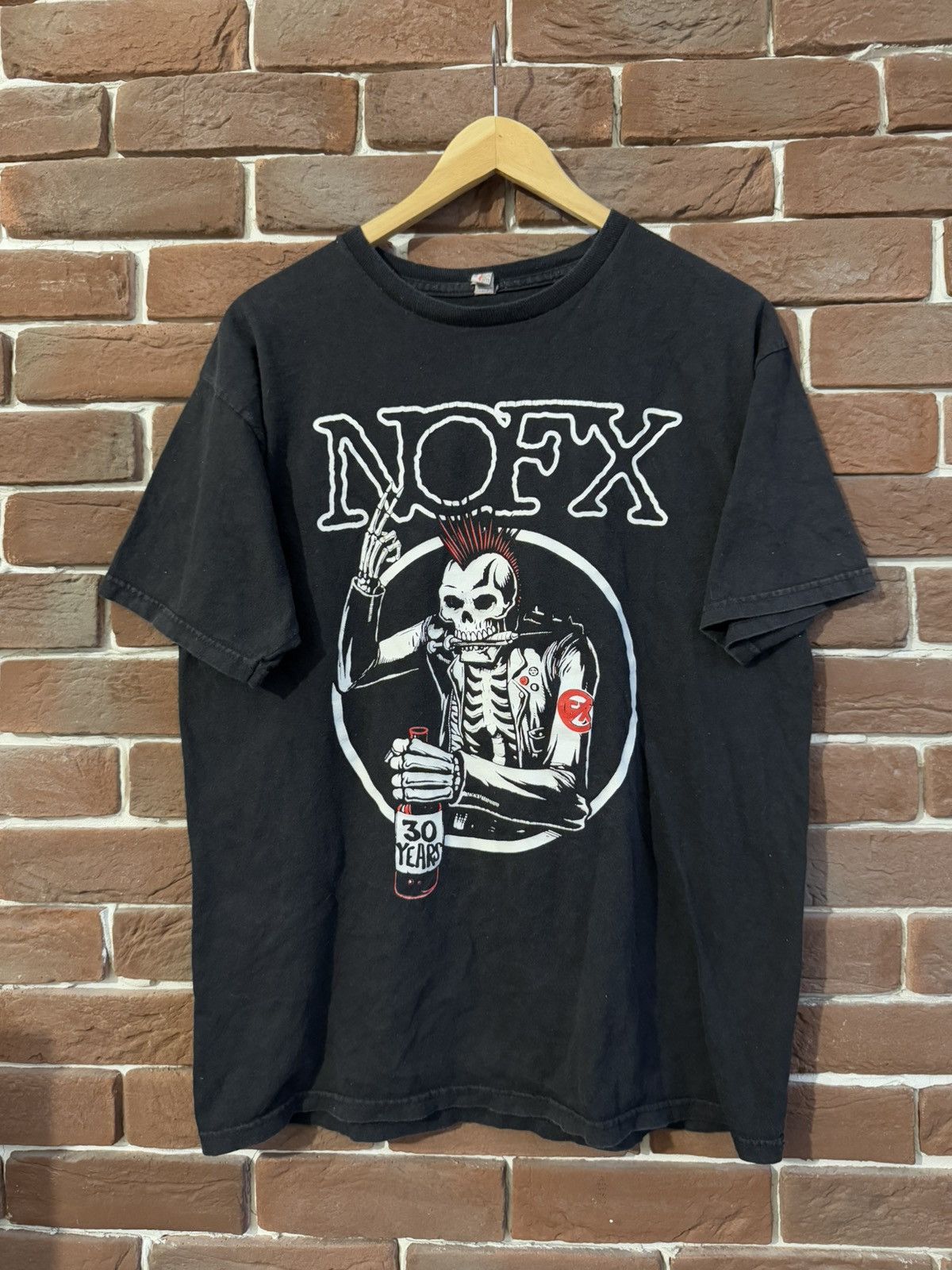 Rare Vintage 00s Nofx Skull Tour Punk Band Tee Medium Black Hoodie, Sweatshirt | PodTeesHub.com