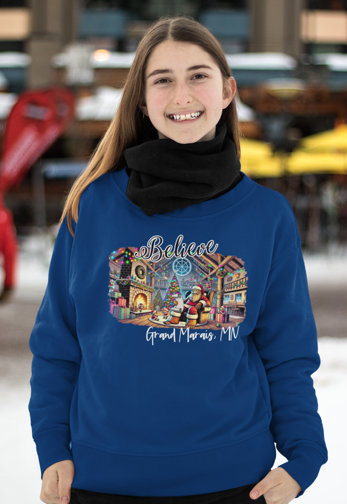 Santa Squatch & Elves "Believe" Sweatshirt T-Shirts, Hoodie | PodTeesHub.com