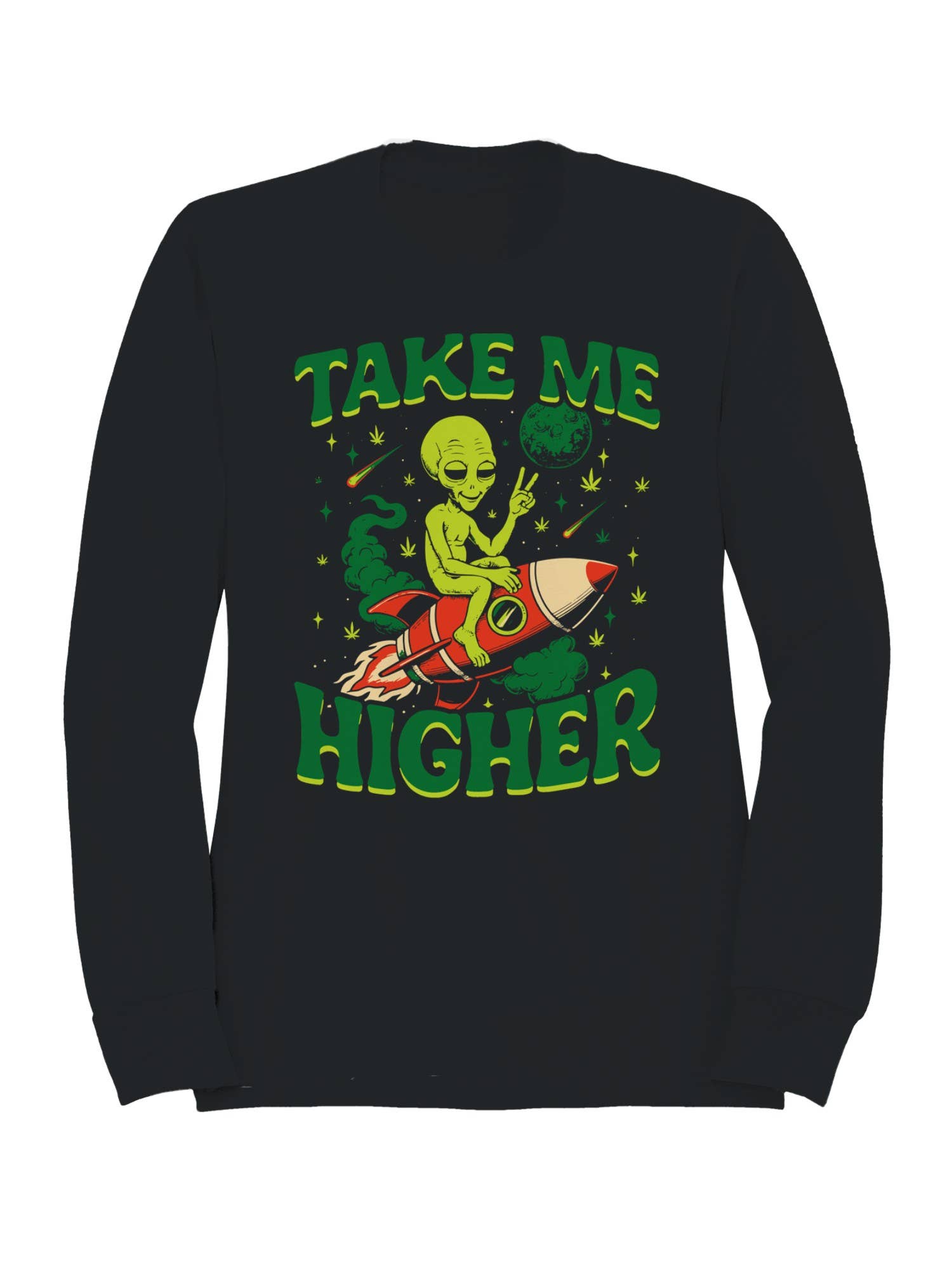 Alien Rocket Adventure Design Women's Sweatshirt T-Shirts, Hoodie | PodTeesHub.com