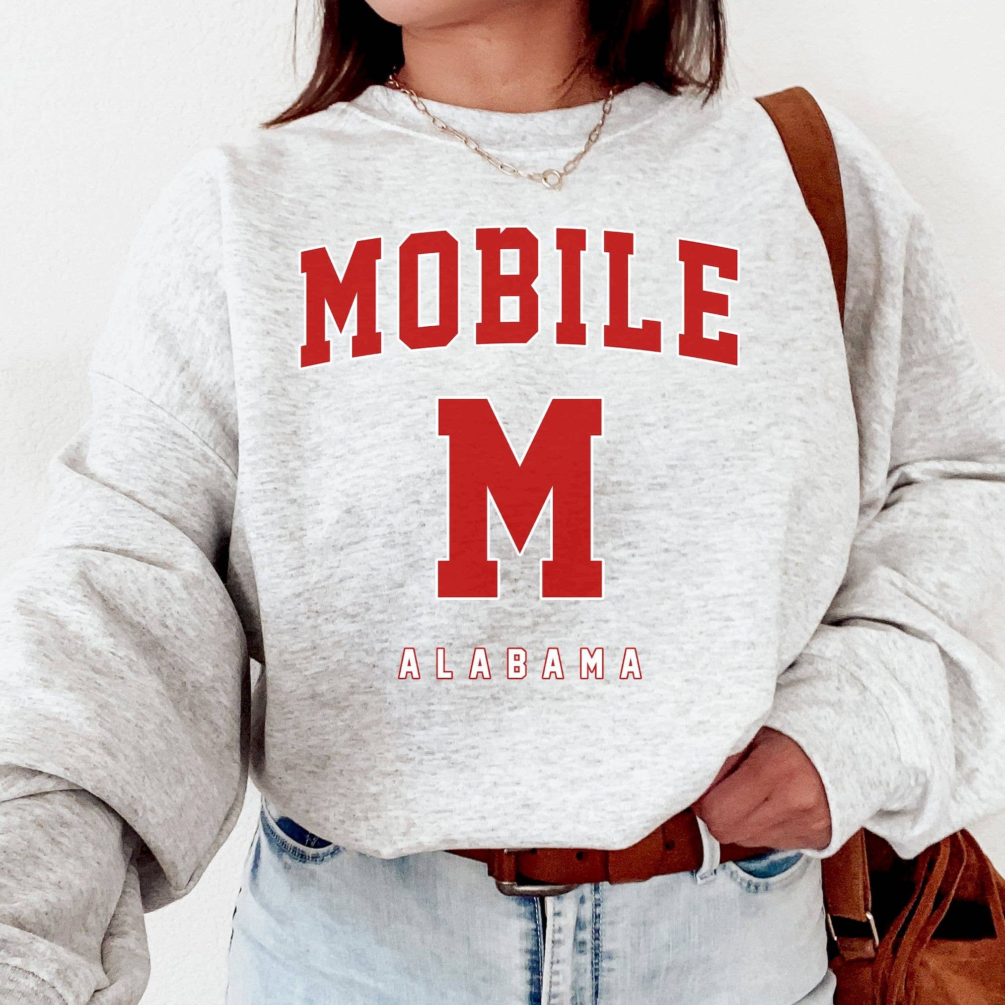 Vintage Mobile Alabama Crewneck Sweatshirt Sweatshirt T-Shirts, Hoodie | PodTeesHub.com