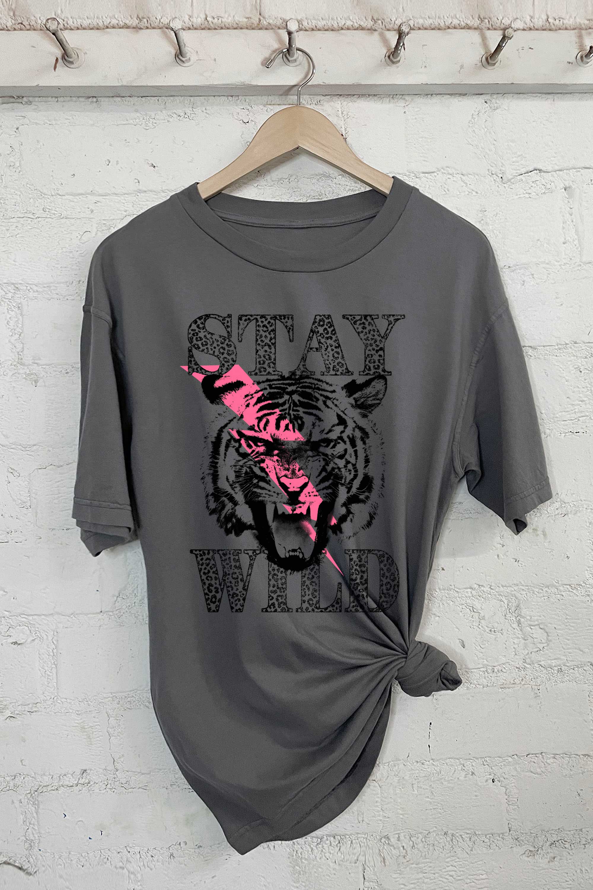 Stay Wild-Oversized Tee Hoodie, Sweatshirt | PodTeesHub.com