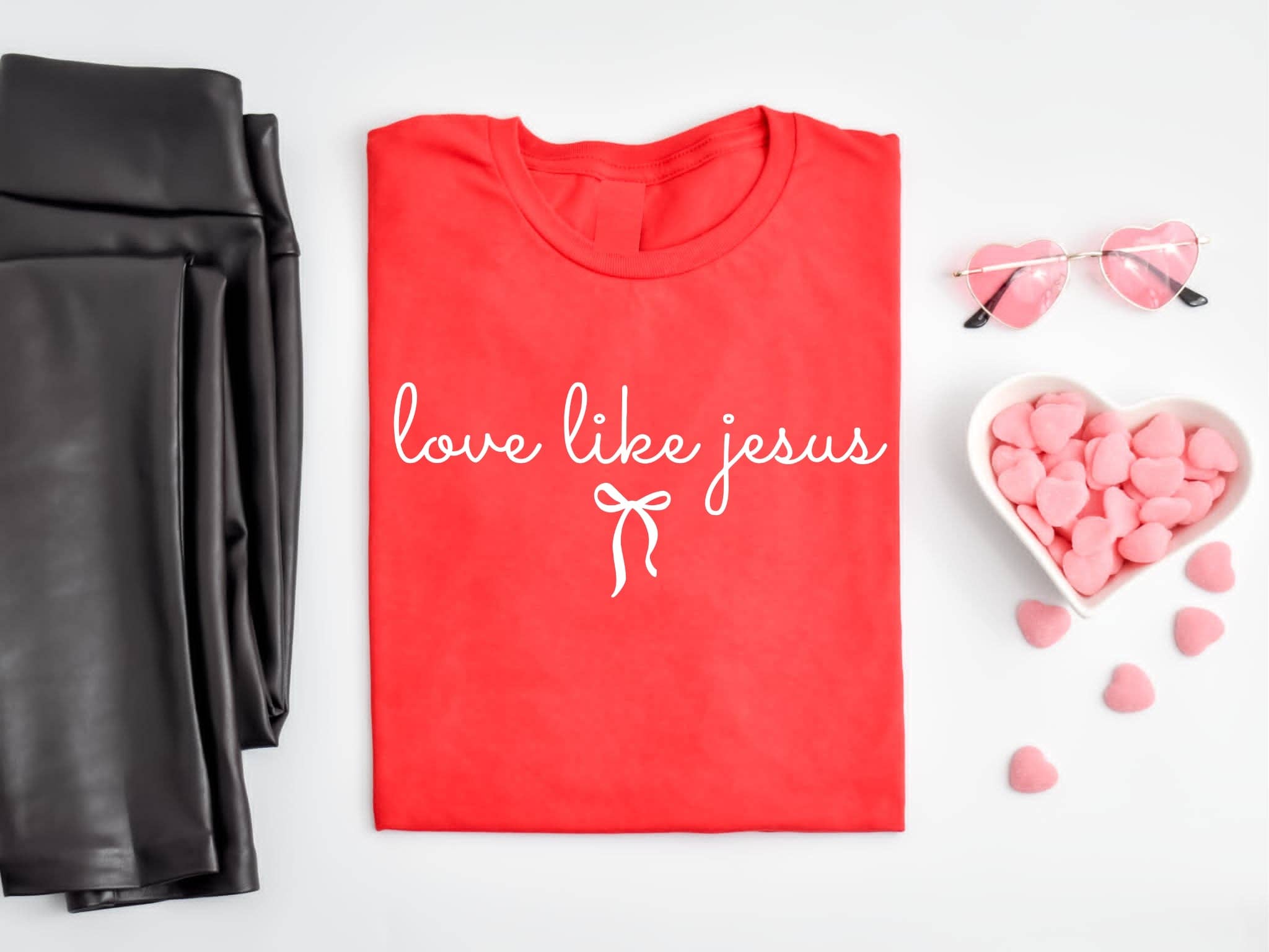 Top Seller Love Like Jesus Red Spring Graphic Tee Free Ship Hoodie, Sweatshirt | PodTeesHub.com