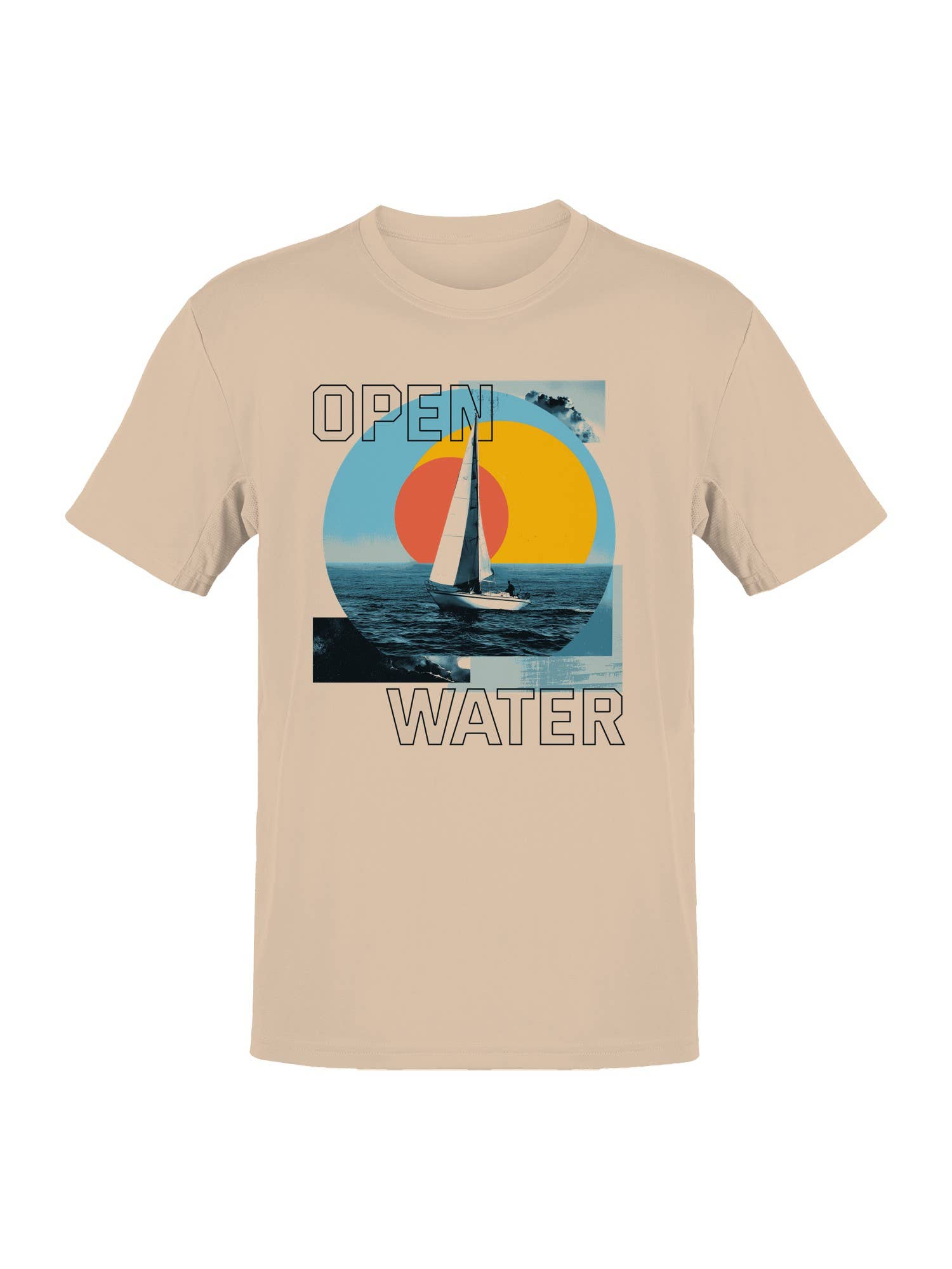 Open Water Sailboat Sunrise Art Men's T-Shirt Hoodie, Sweatshirt | PodTeesHub.com