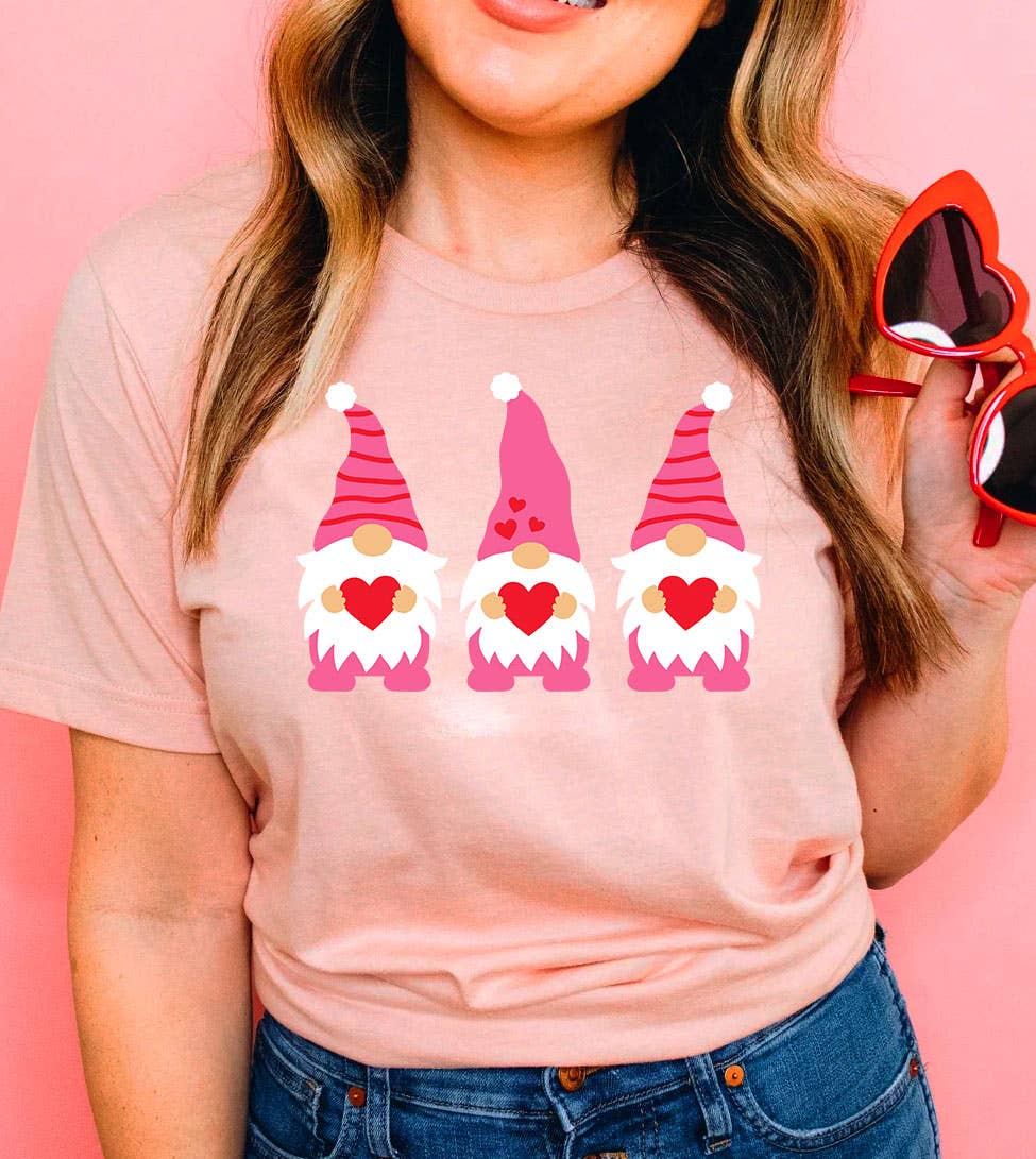 Gnome Valentine - Valentine's Day Gnome Heart Cute T-Shirt Hoodie, Sweatshirt | PodTeesHub.com