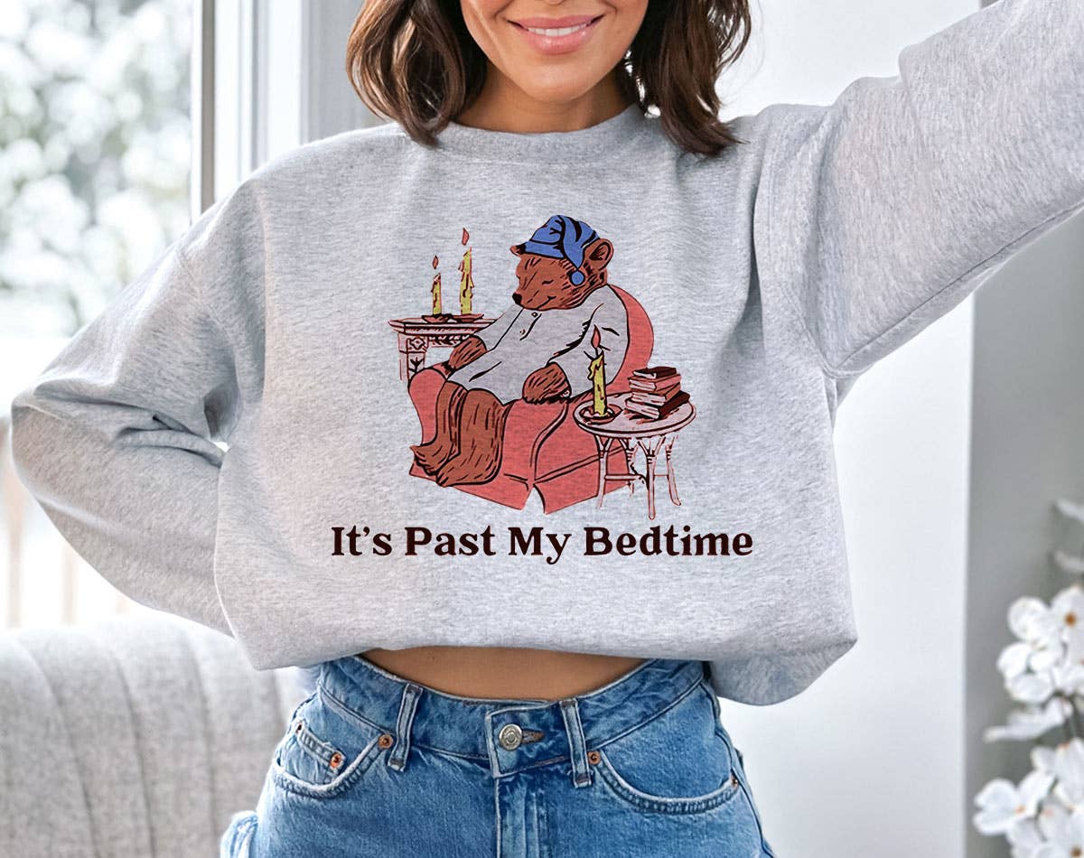 It's Past My Bedtime Bear - Funny Retro Bear Sweatshirt T-Shirts, Hoodie | PodTeesHub.com